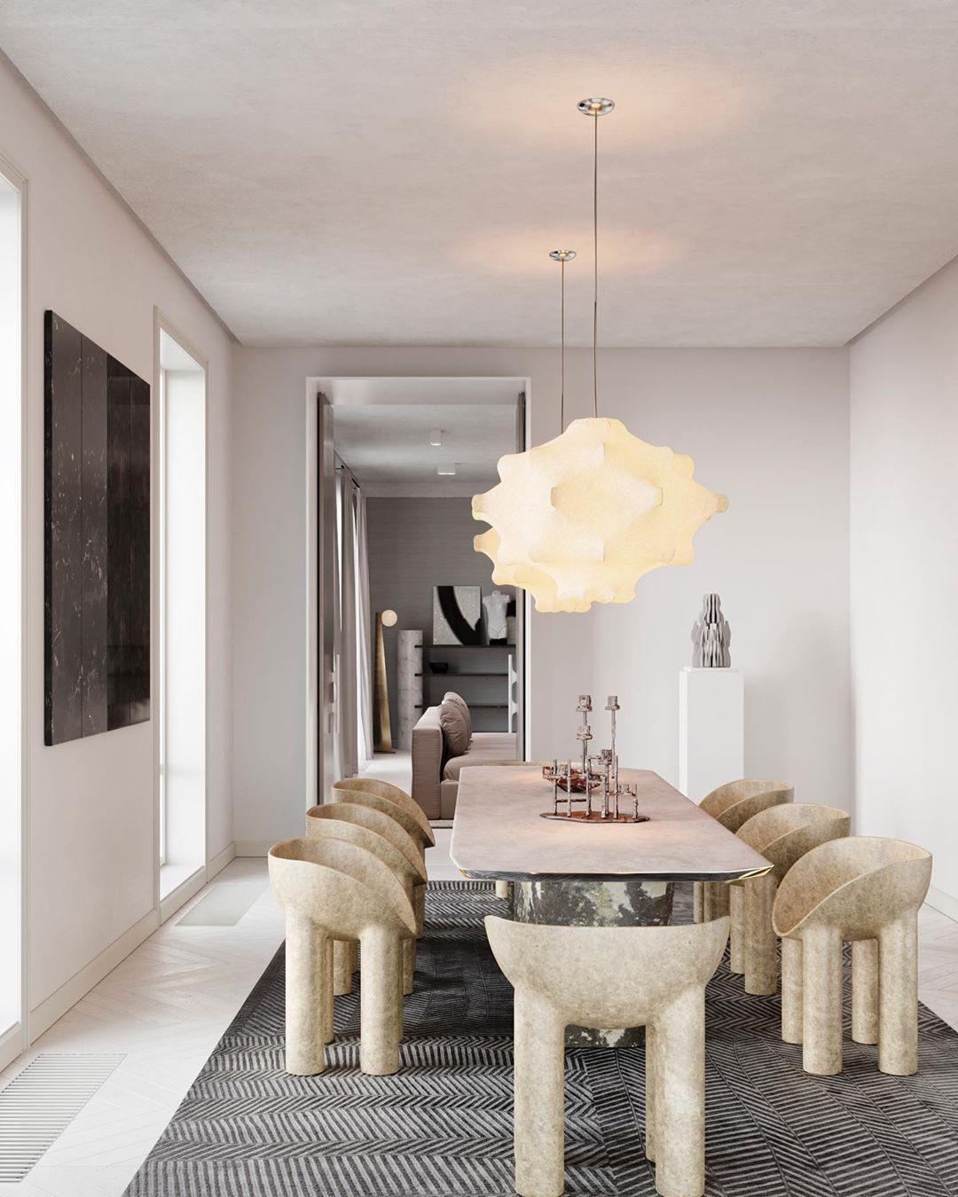 Lumina Suspension en Soie Contemporaine