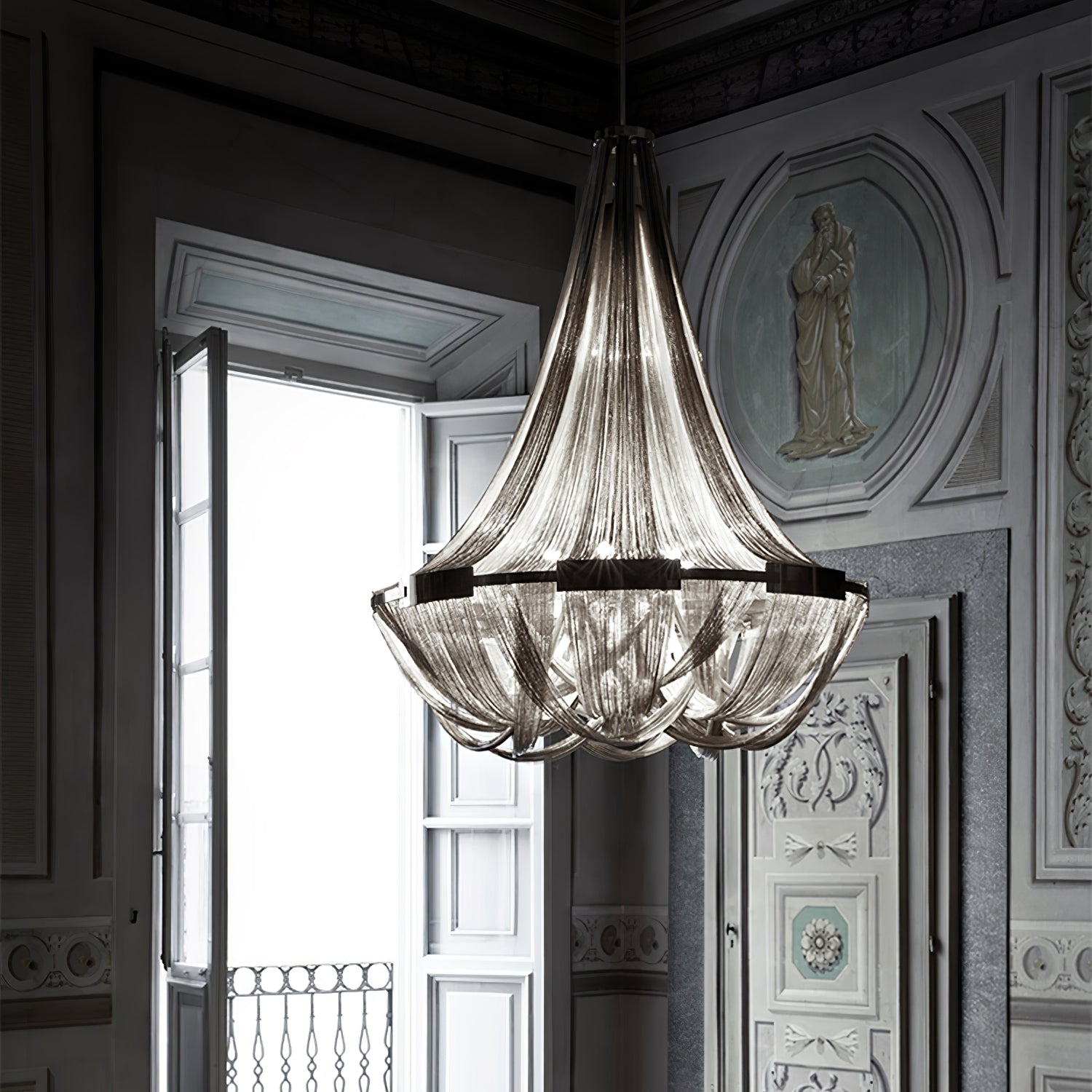 Solara Lustre Gland Chaîne en Aluminium