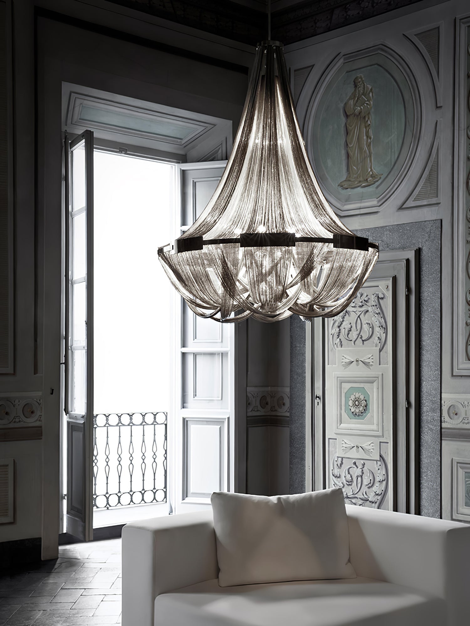 Solara Lustre Gland Chaîne en Aluminium