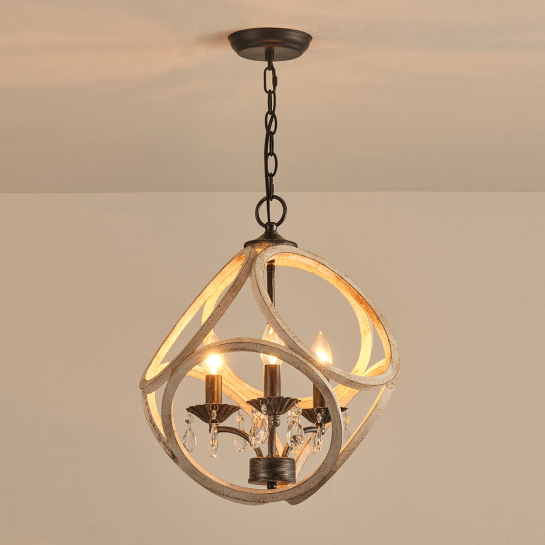 Viraearae Prime Nordique Cristal Bois Suspension