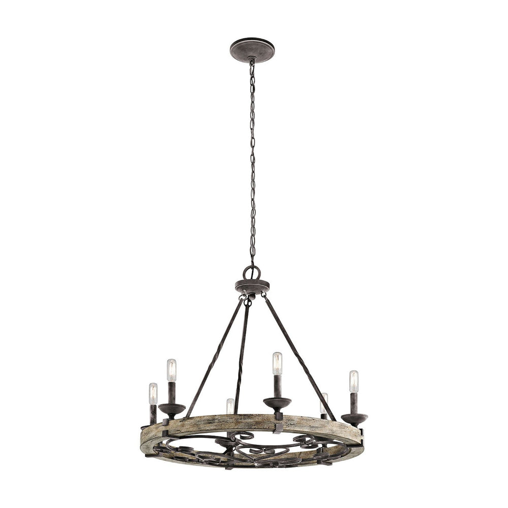 Evtalen Ancien Industriel Bois Métal Lustre