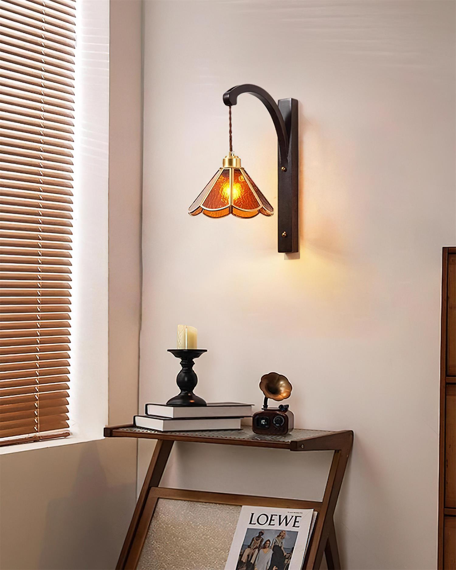 Clario Applique Murale Tavelle Verre Fleur