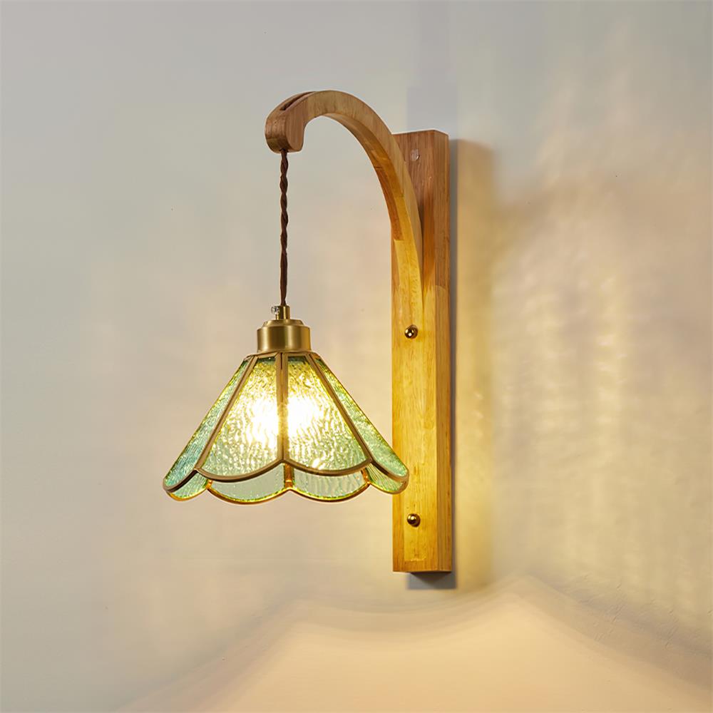 Clario Applique Murale Tavelle Verre Fleur