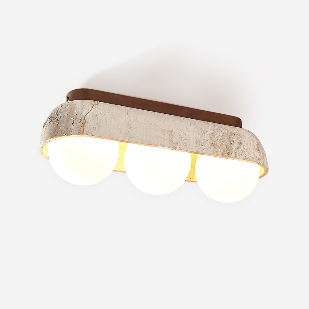 Ritta Plafonnier Rectangulaire en Travertin