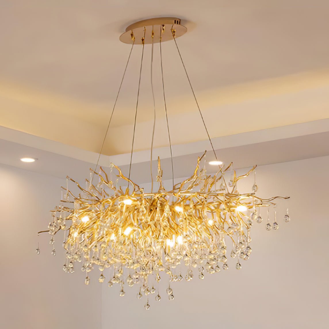 Eurrinis Lustre Cristal Postmoderne Luxueux