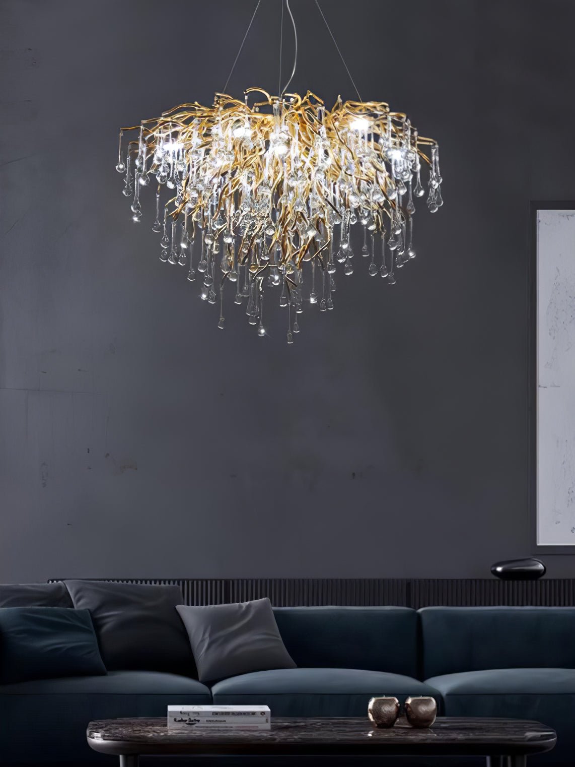 Eurrinis Lustre Cristal Postmoderne Luxueux