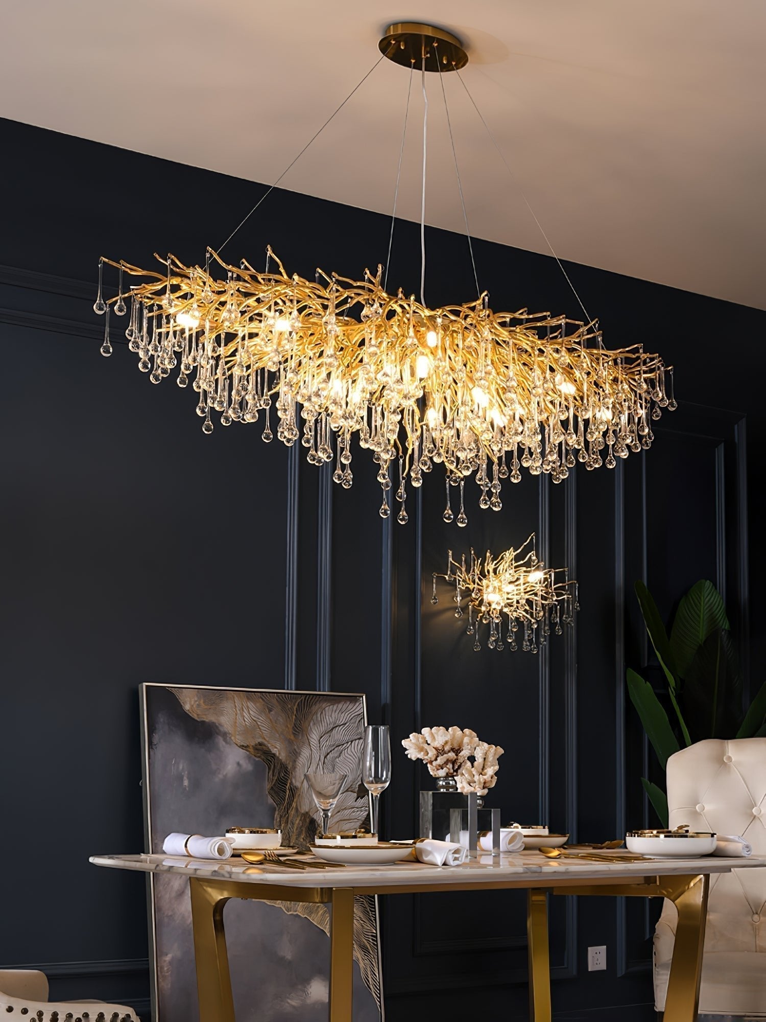 Eurrinis Lustre Cristal Postmoderne Luxueux