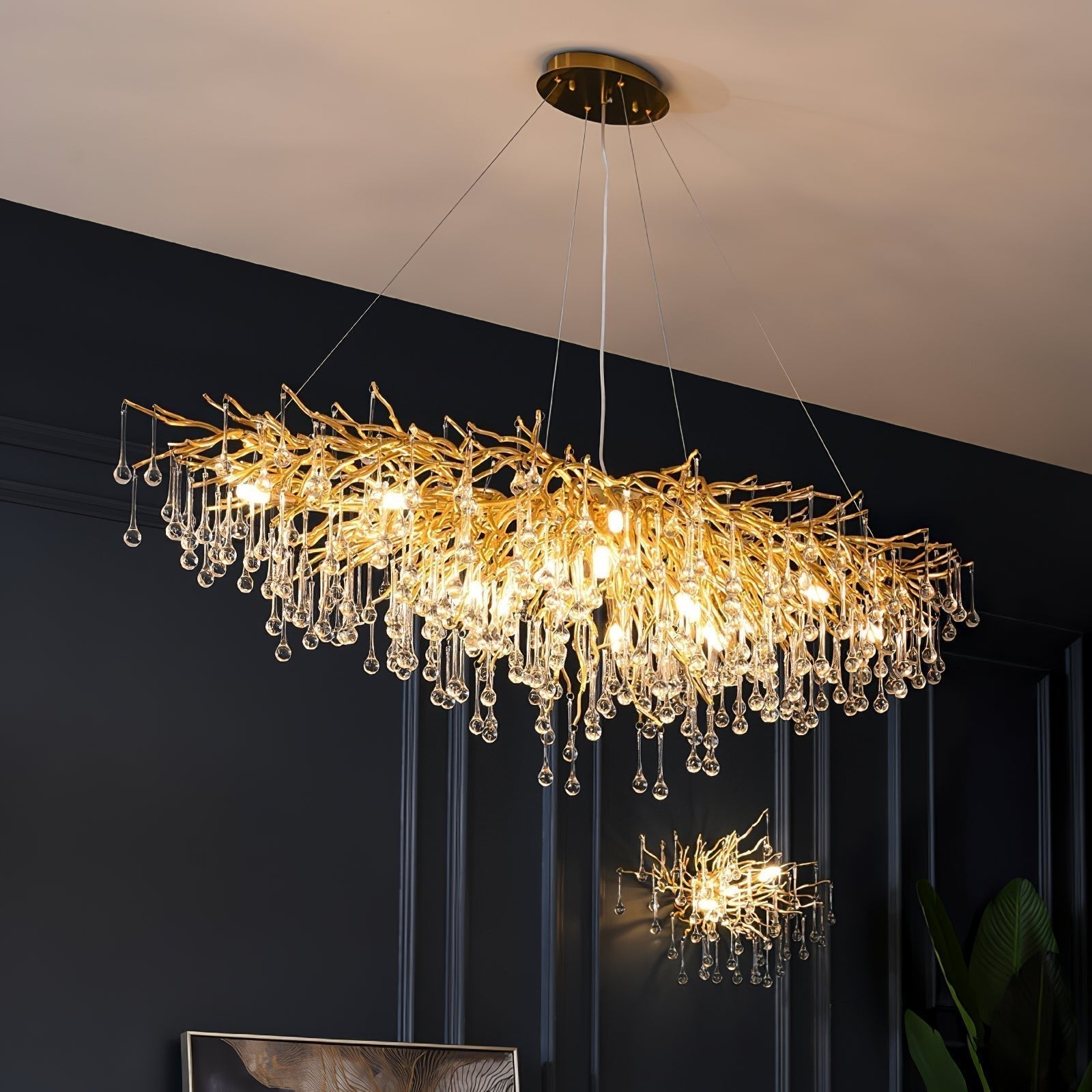 Eurrinis Lustre Cristal Postmoderne Luxueux