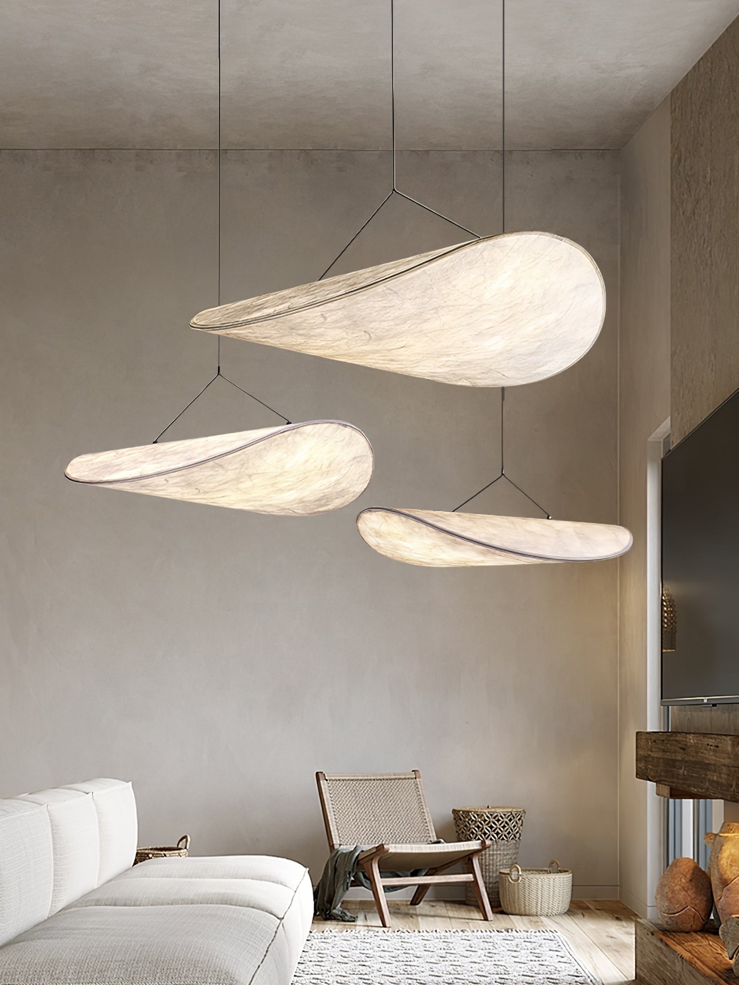Sereca Suspension en Papier et Fibre de Verre