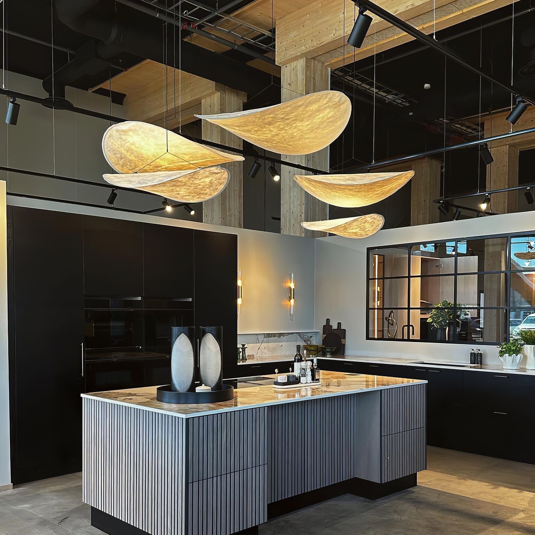 Vela Lampe Suspendue Minimaliste en Soie