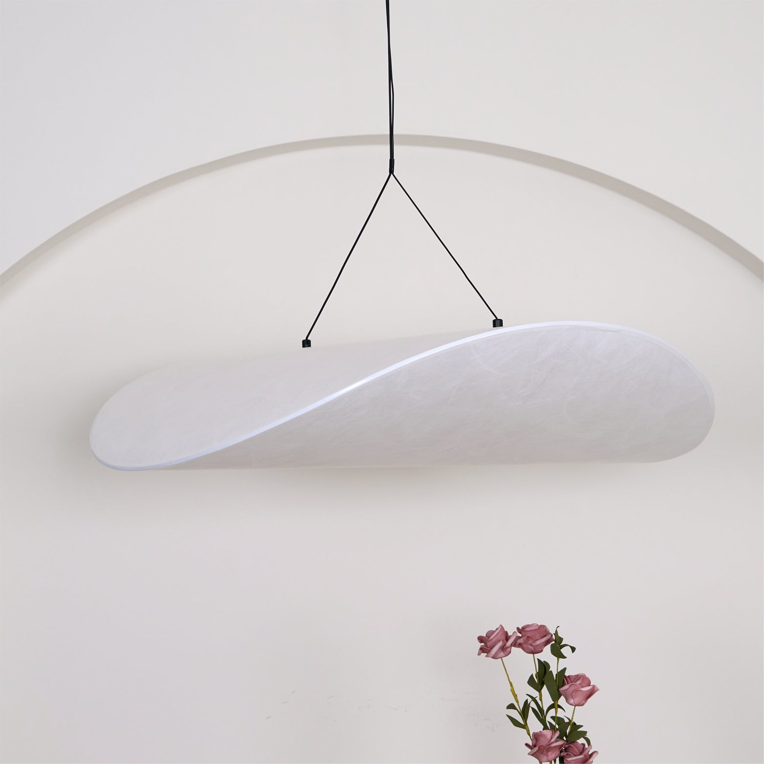 Vela Lampe Suspendue Minimaliste en Soie
