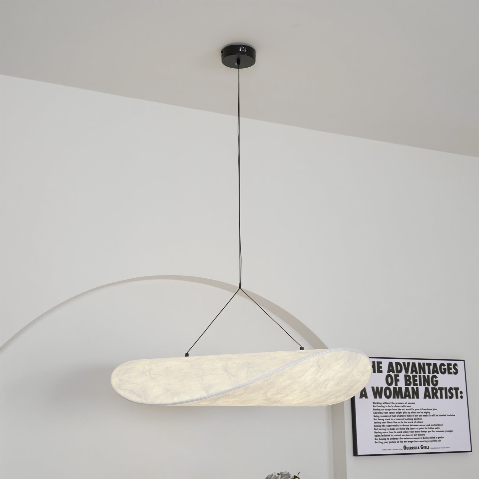 Vela Lampe Suspendue Minimaliste en Soie