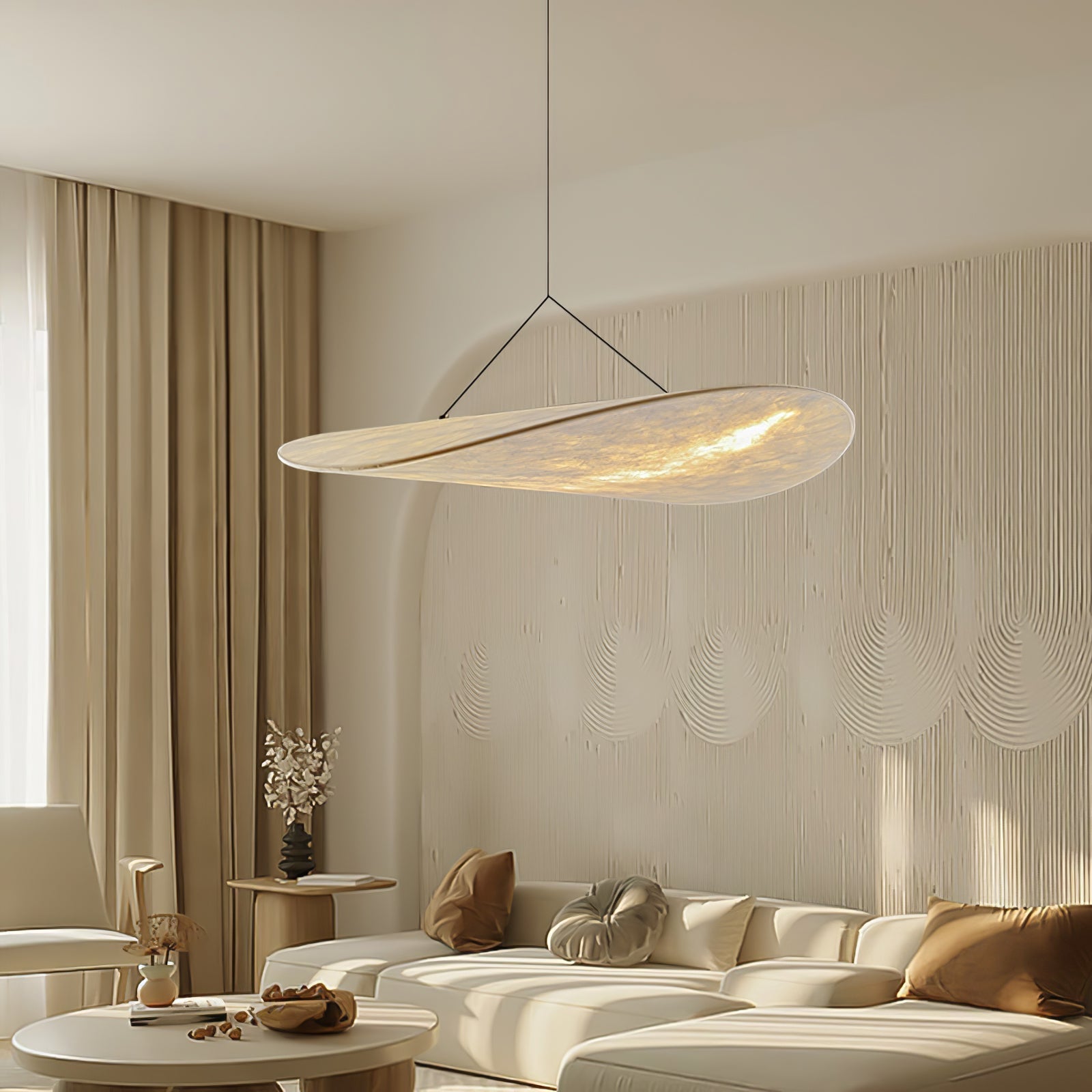 Vela Lampe Suspendue Minimaliste en Soie