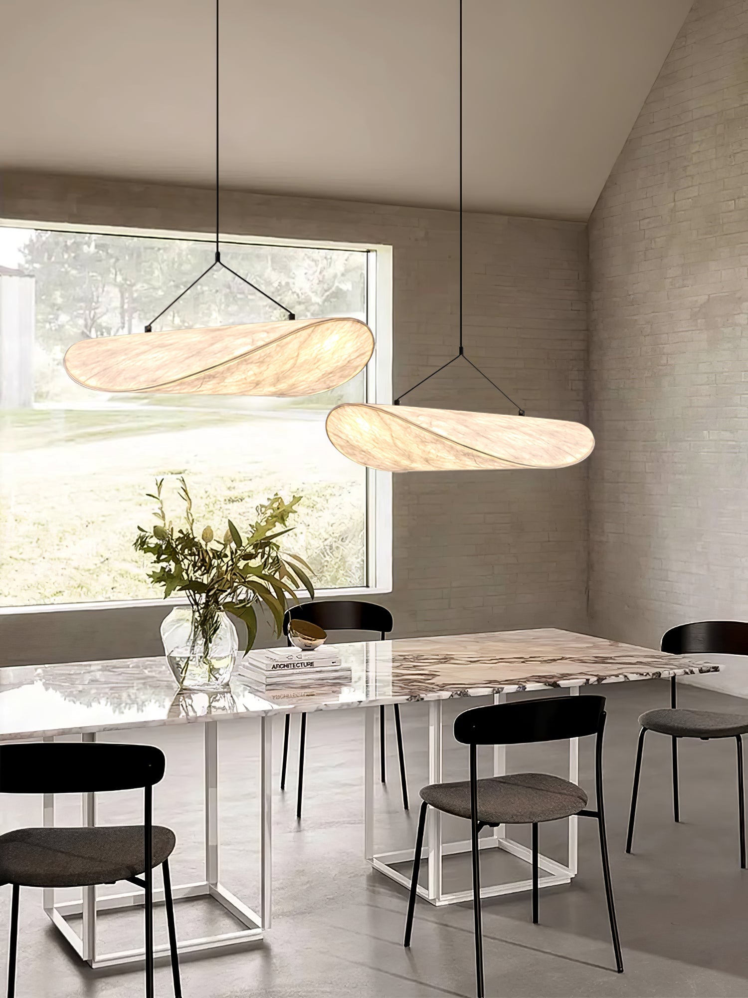 Vela Lampe Suspendue Minimaliste en Soie