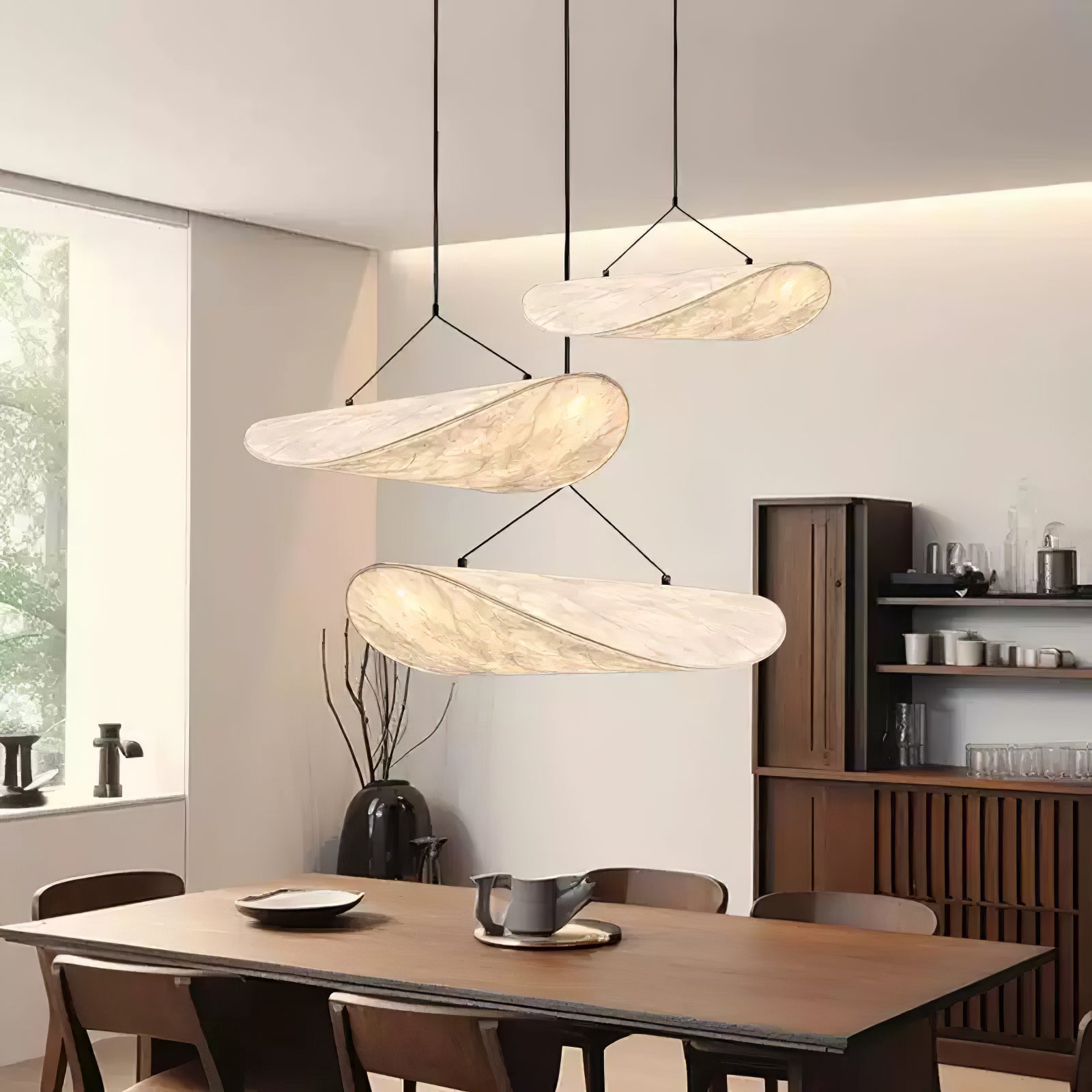 Vela Lampe Suspendue Minimaliste en Soie