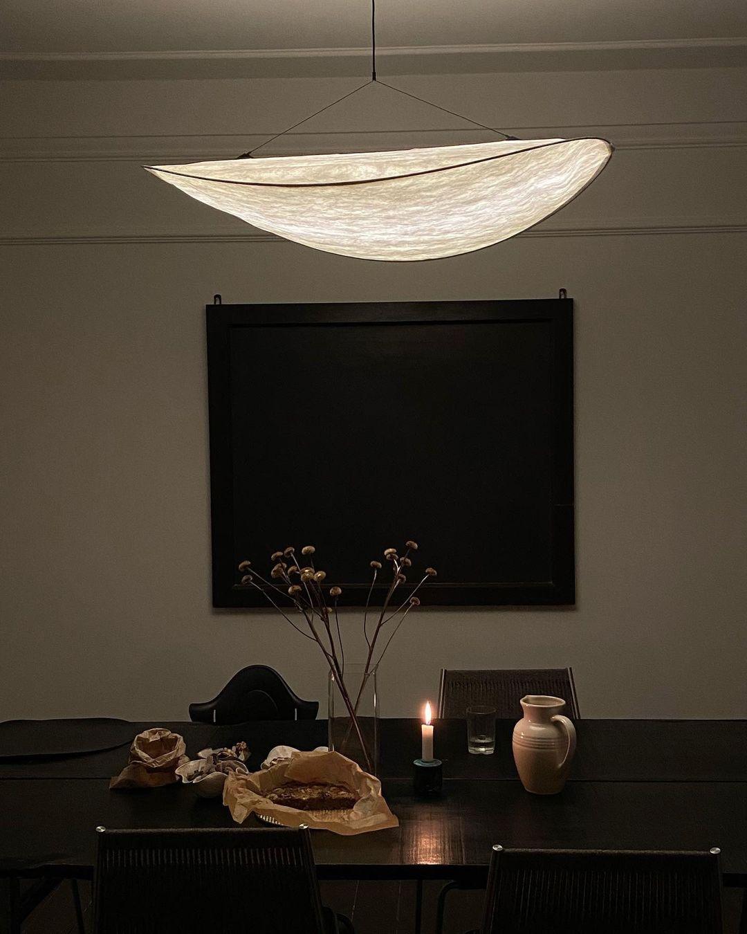 Vela Lampe Suspendue Minimaliste en Soie