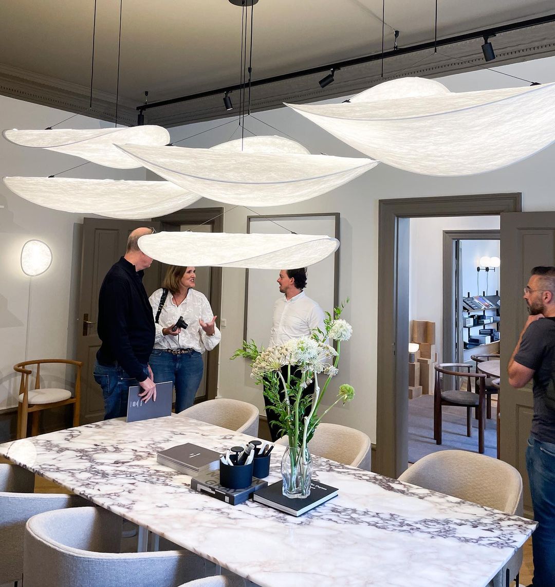Vela Lampe Suspendue Minimaliste en Soie