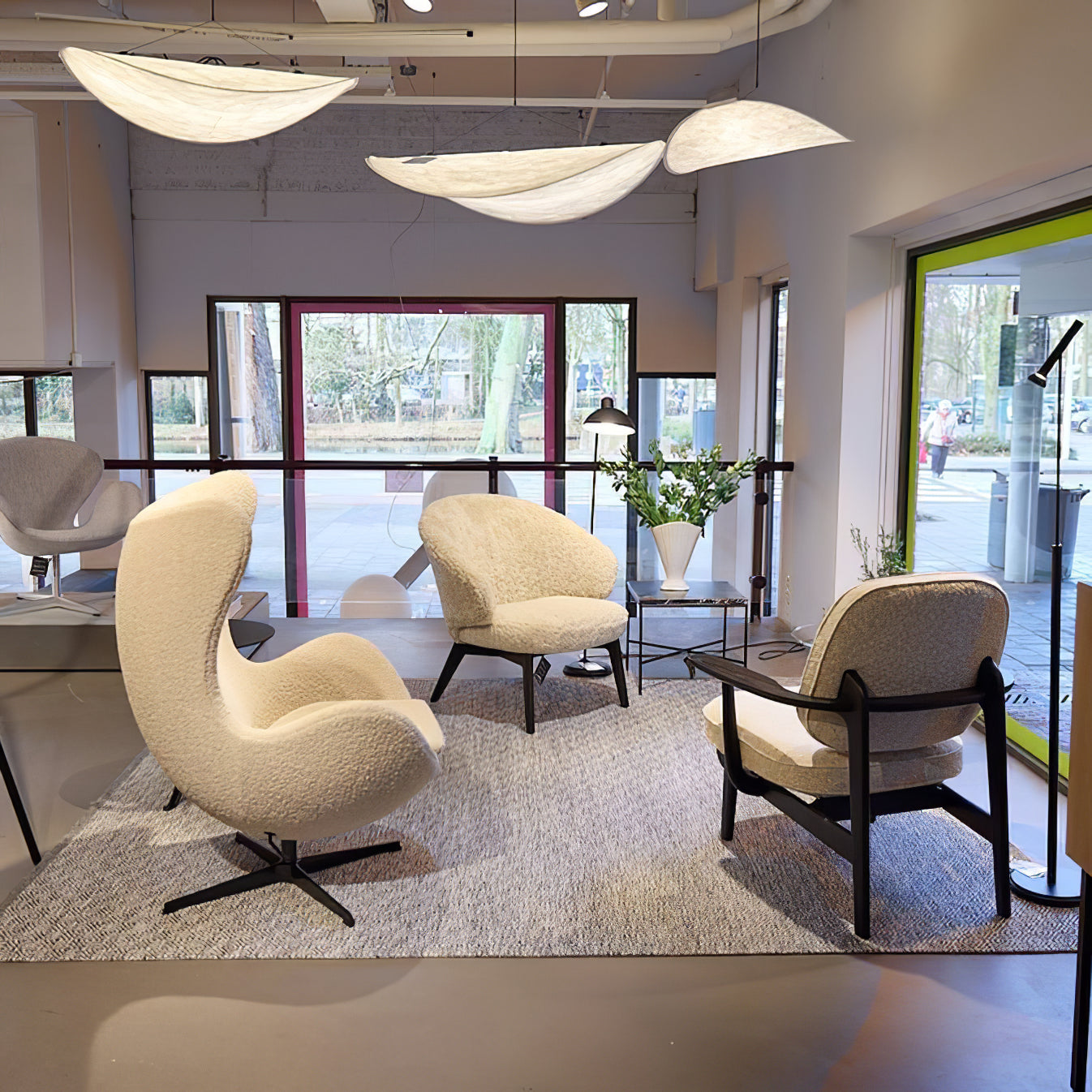 Elyno Lampe Suspension Sculpturale en Tissu