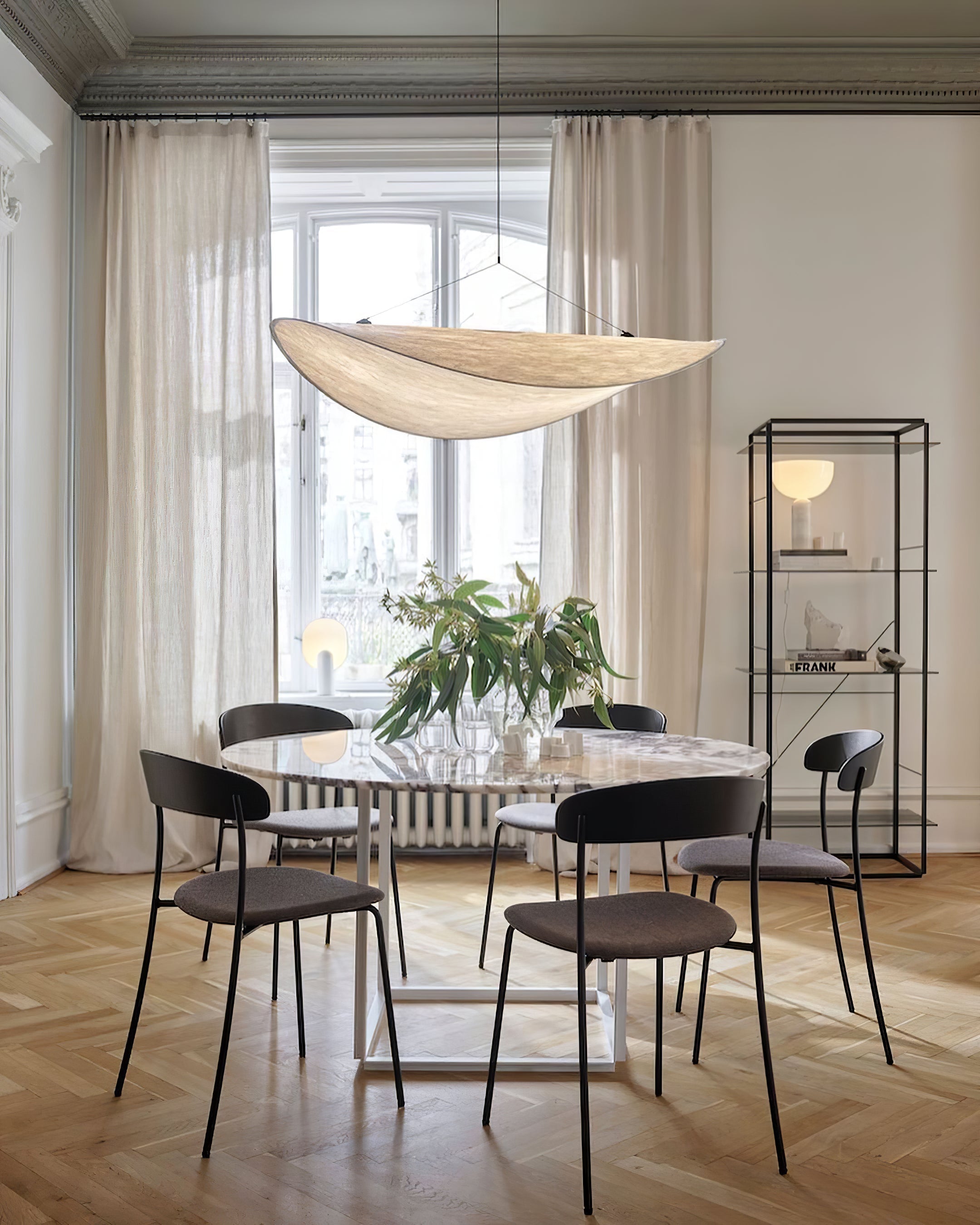 Elyno Lampe Suspension Sculpturale en Tissu