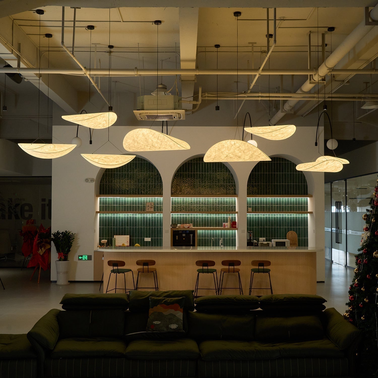 Vela Lampe Suspendue Minimaliste en Soie