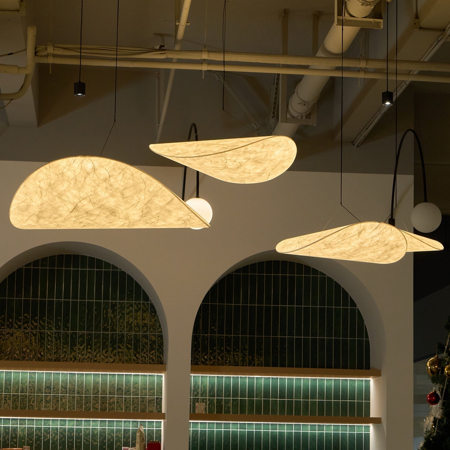 Vela Lampe Suspendue Minimaliste en Soie
