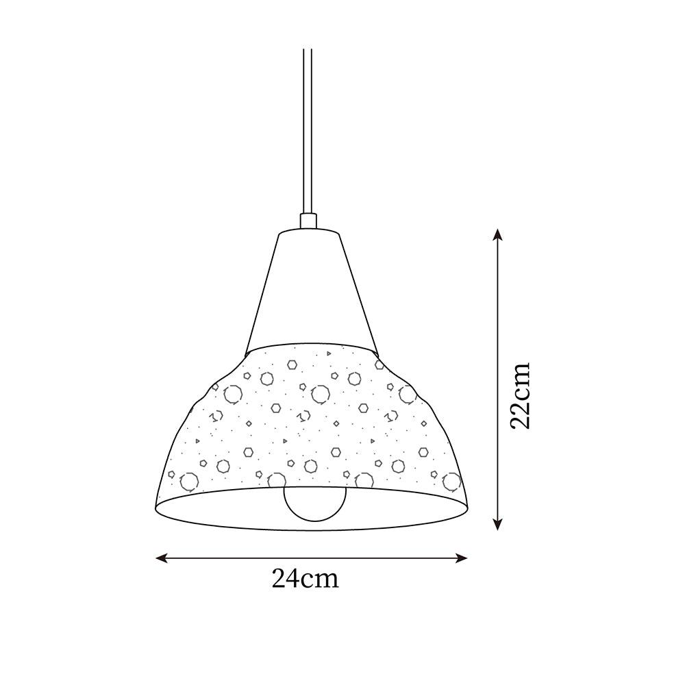 Tera Lampe Suspendue Céramique Bois Minimaliste