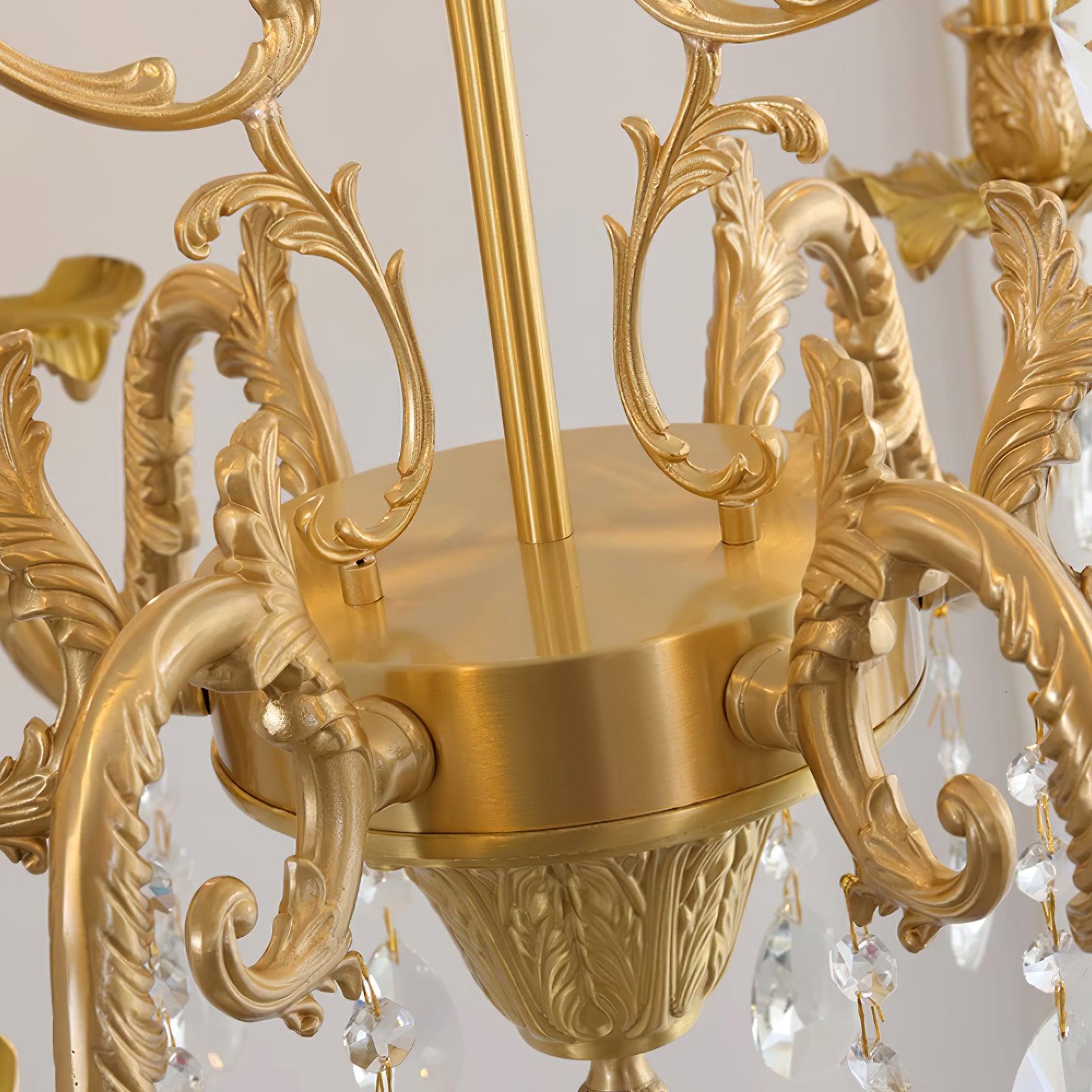 Elvion Lustre Classique en Laiton et Cristal