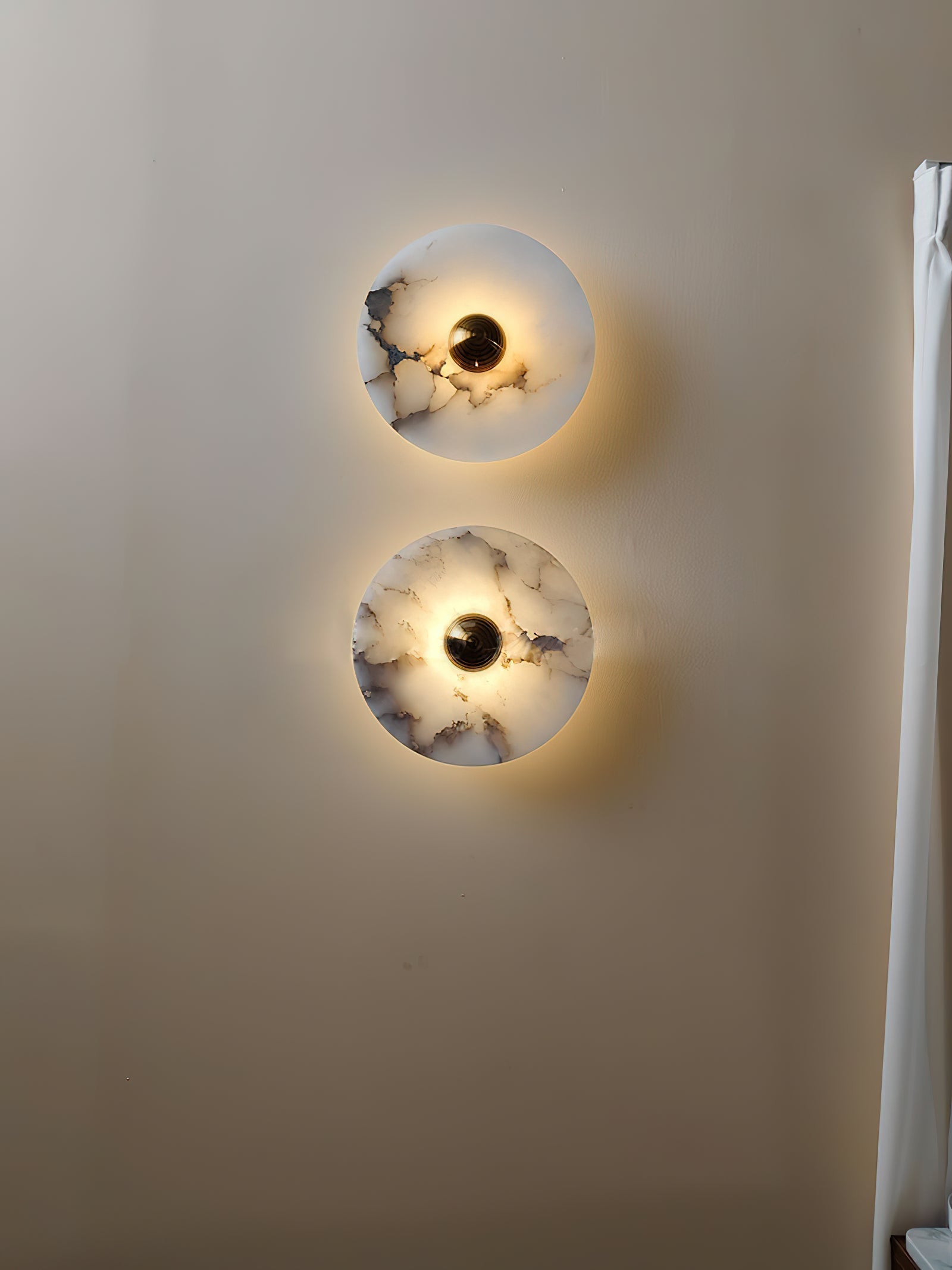 Olrine Moderne Minimaliste Marbre Métal Applique Murale