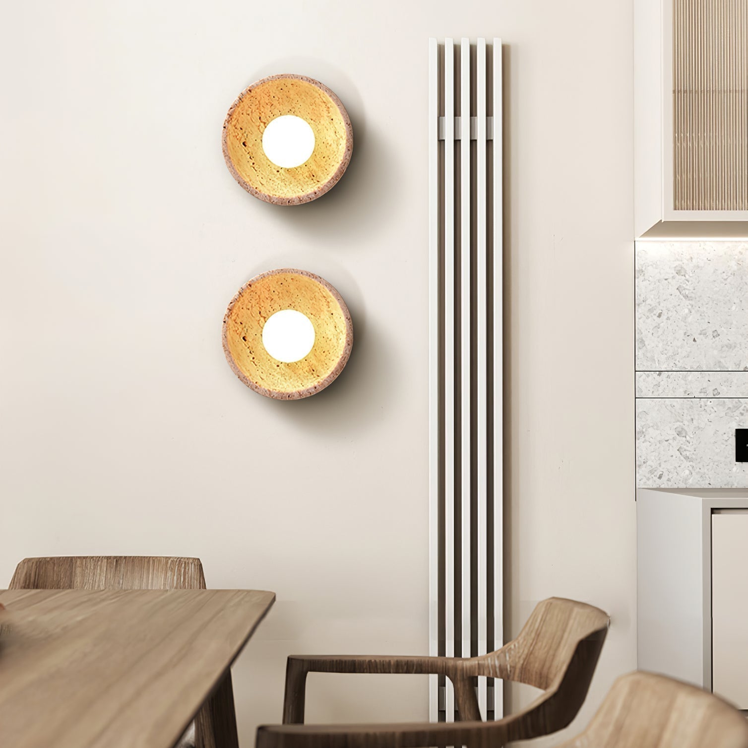 Vacaris Applique Murale Minimaliste en Travertin