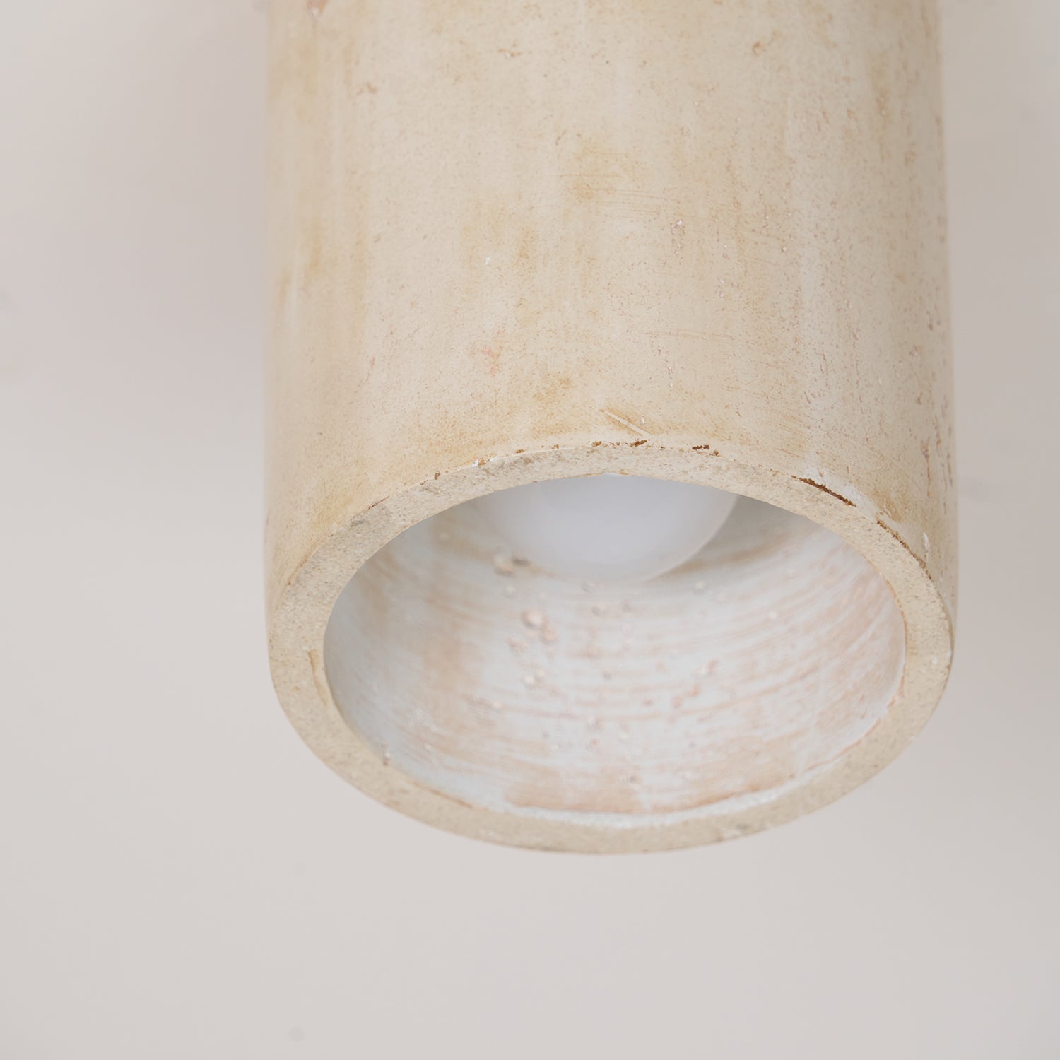 Aurnorira Lampe Plafonnier Cylindrique en Travertin