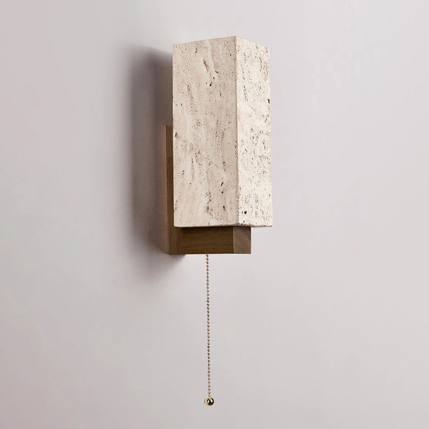 Elsoran Applique Murale Bloc Minimaliste en Travertin