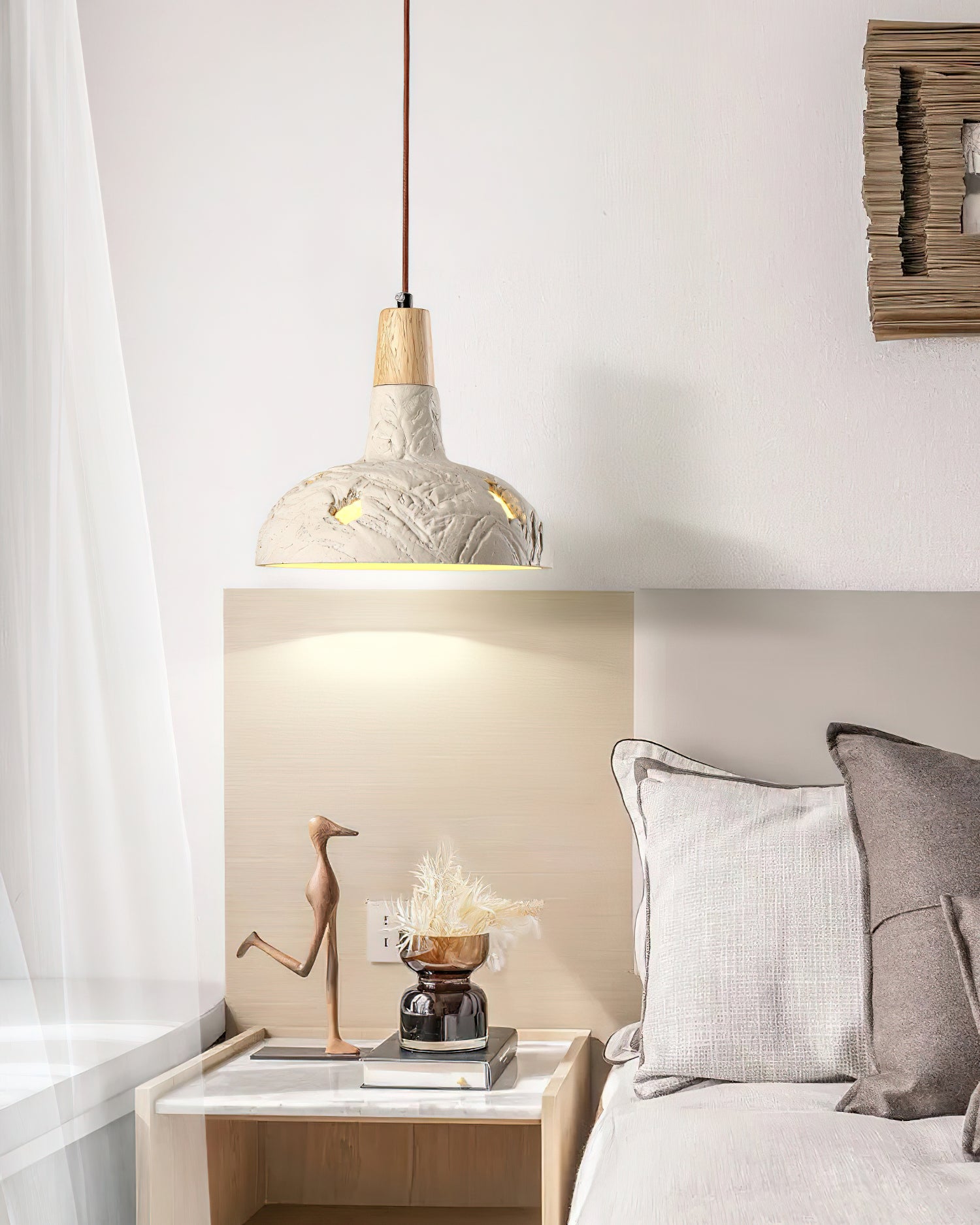 Ormarion Nordic Art Sculpter Ciment Pendentif Lampe