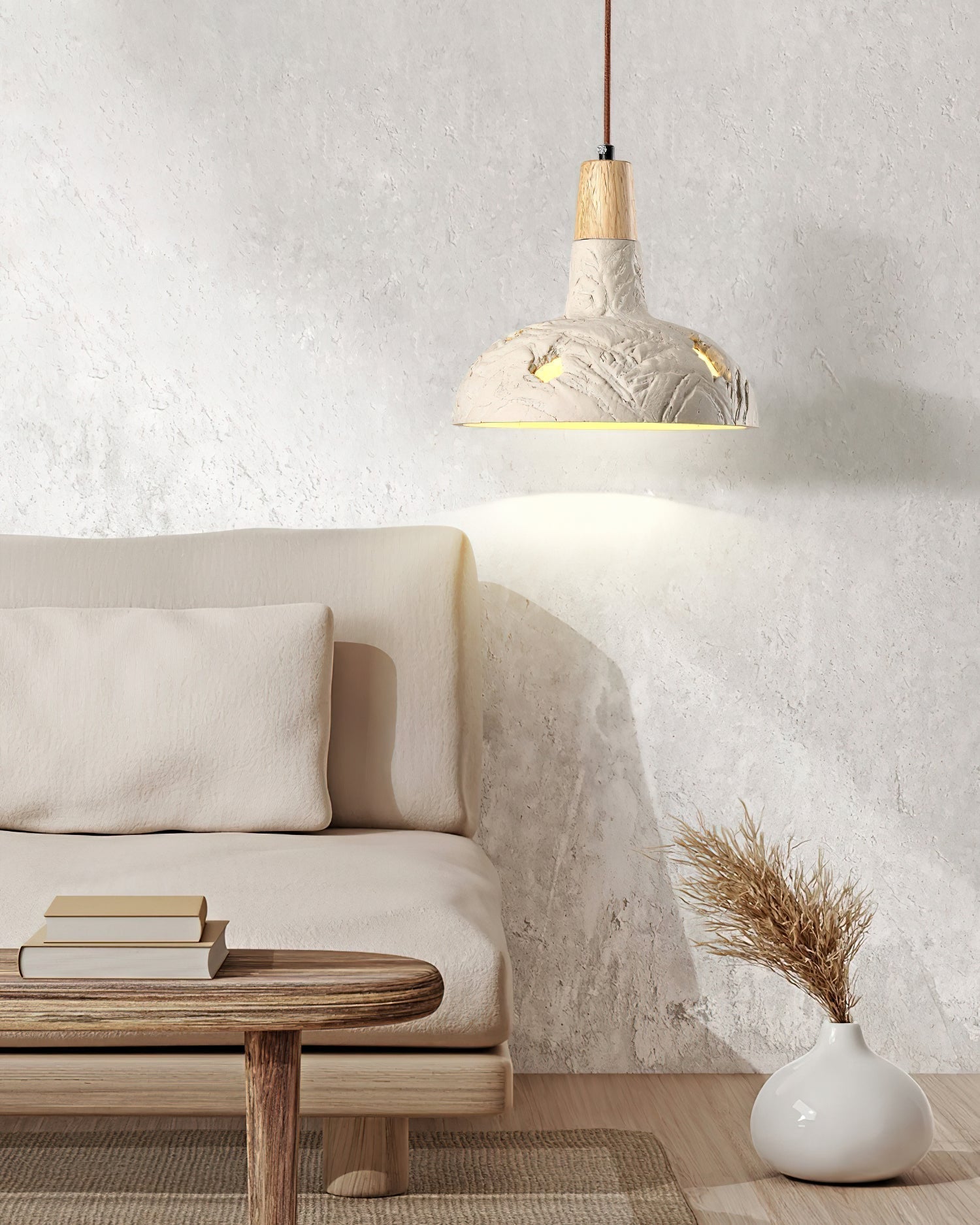 Ormarion Nordic Art Sculpter Ciment Pendentif Lampe