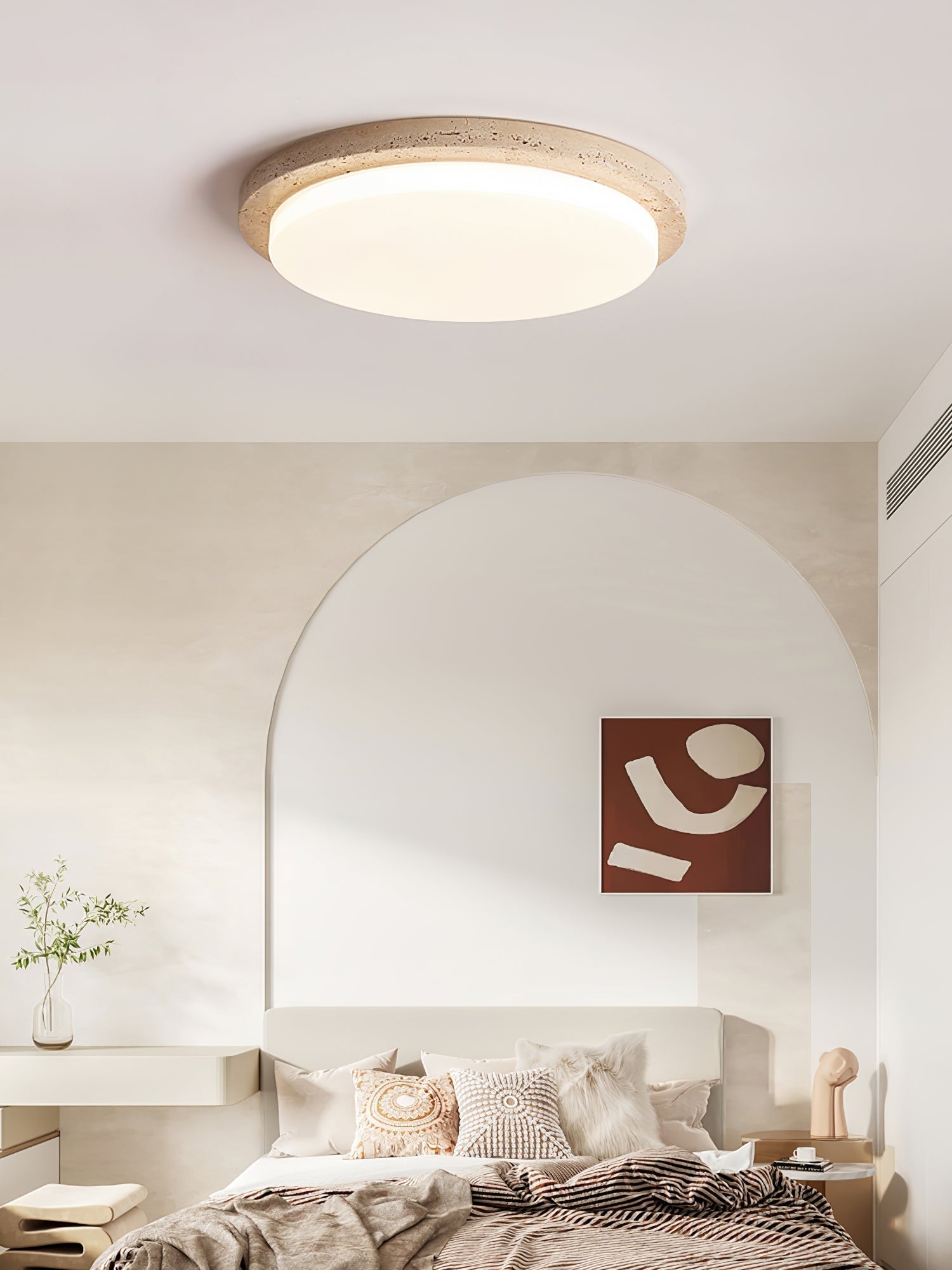 Etala Lisse-Bord Travertin Plafonnier