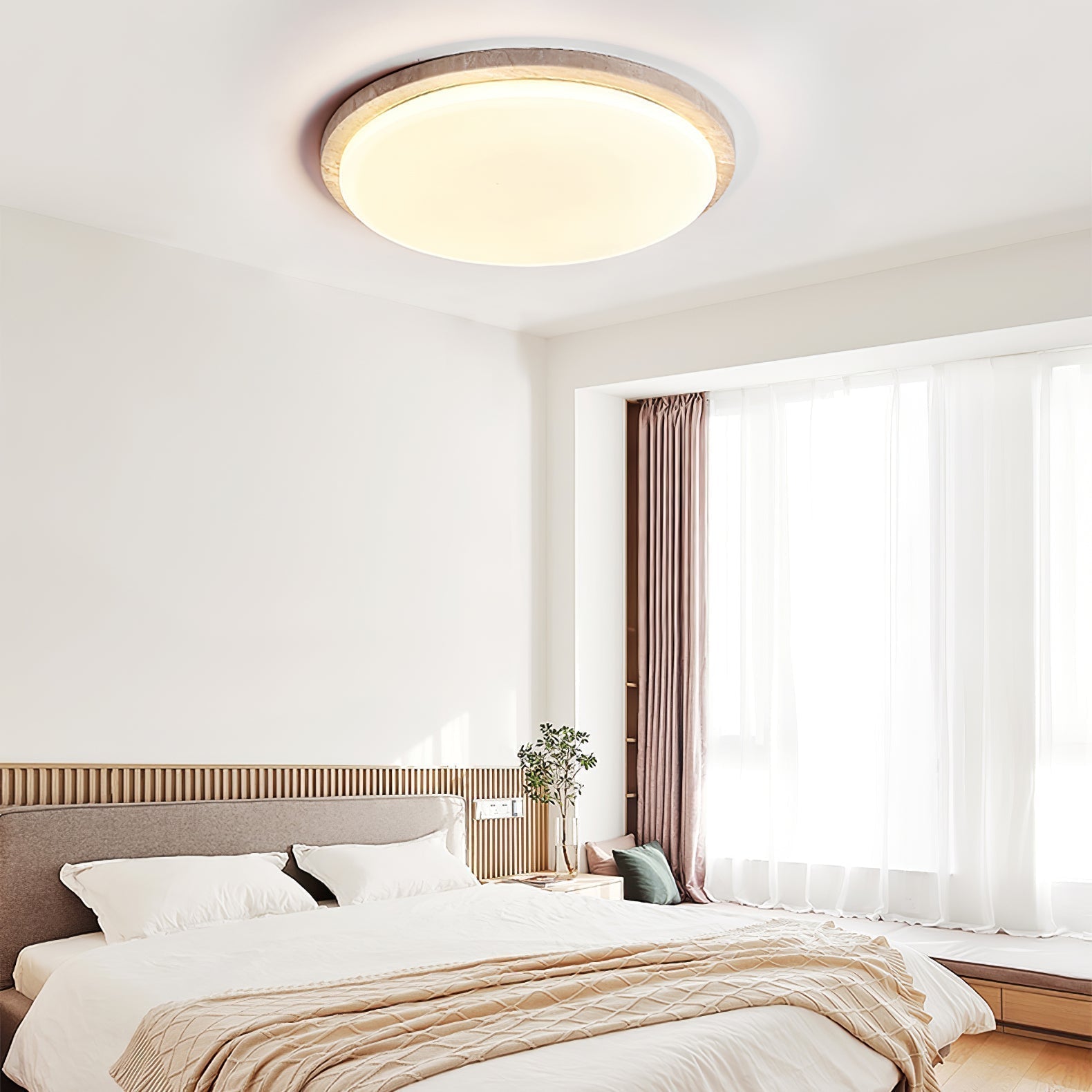 Etala Lisse-Bord Travertin Plafonnier