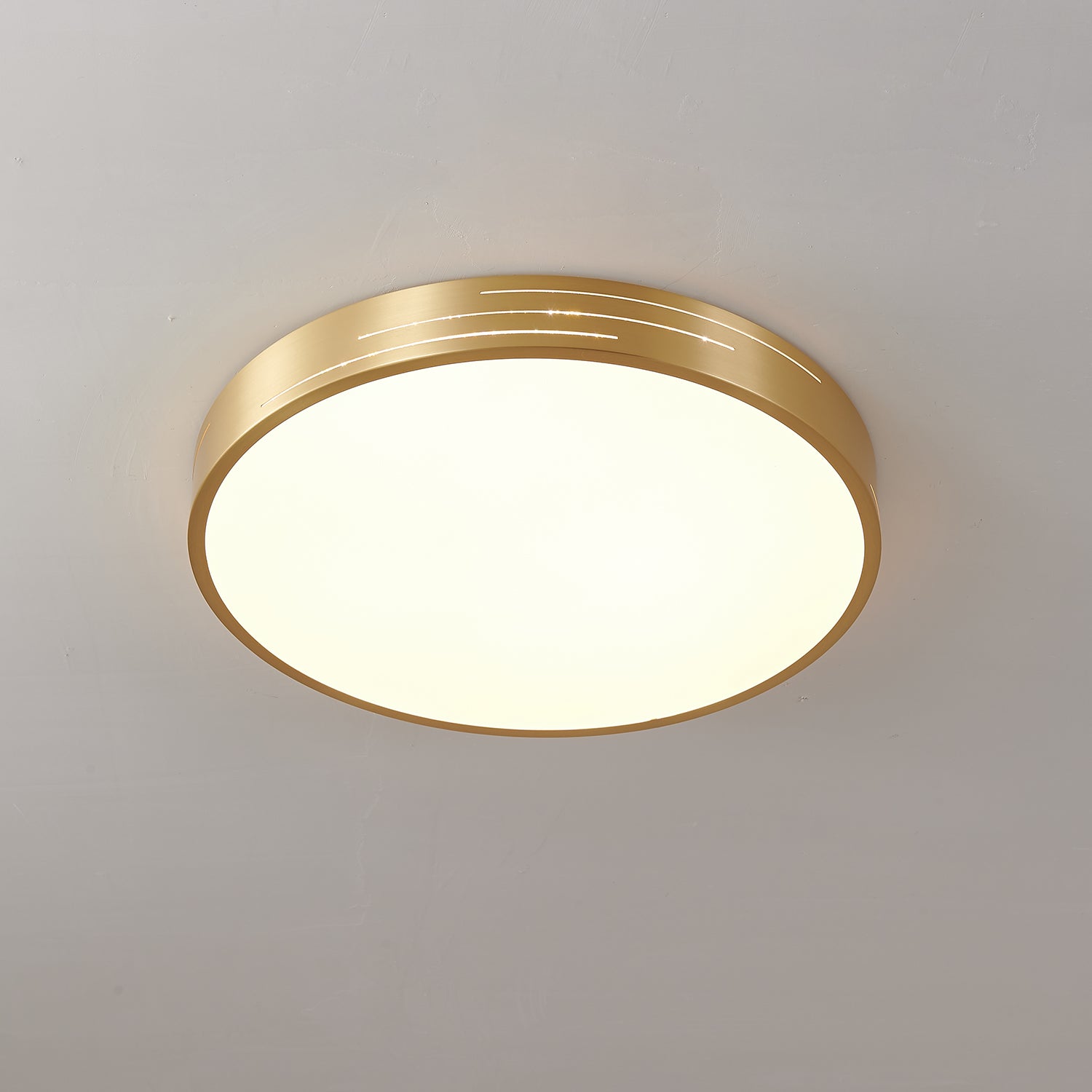 Lustra Plafonnier Laiton Acrylique Moderne