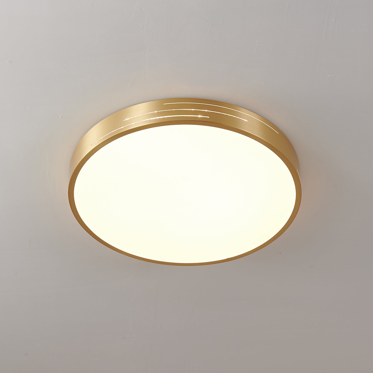 Lustra Plafonnier Laiton Acrylique Moderne