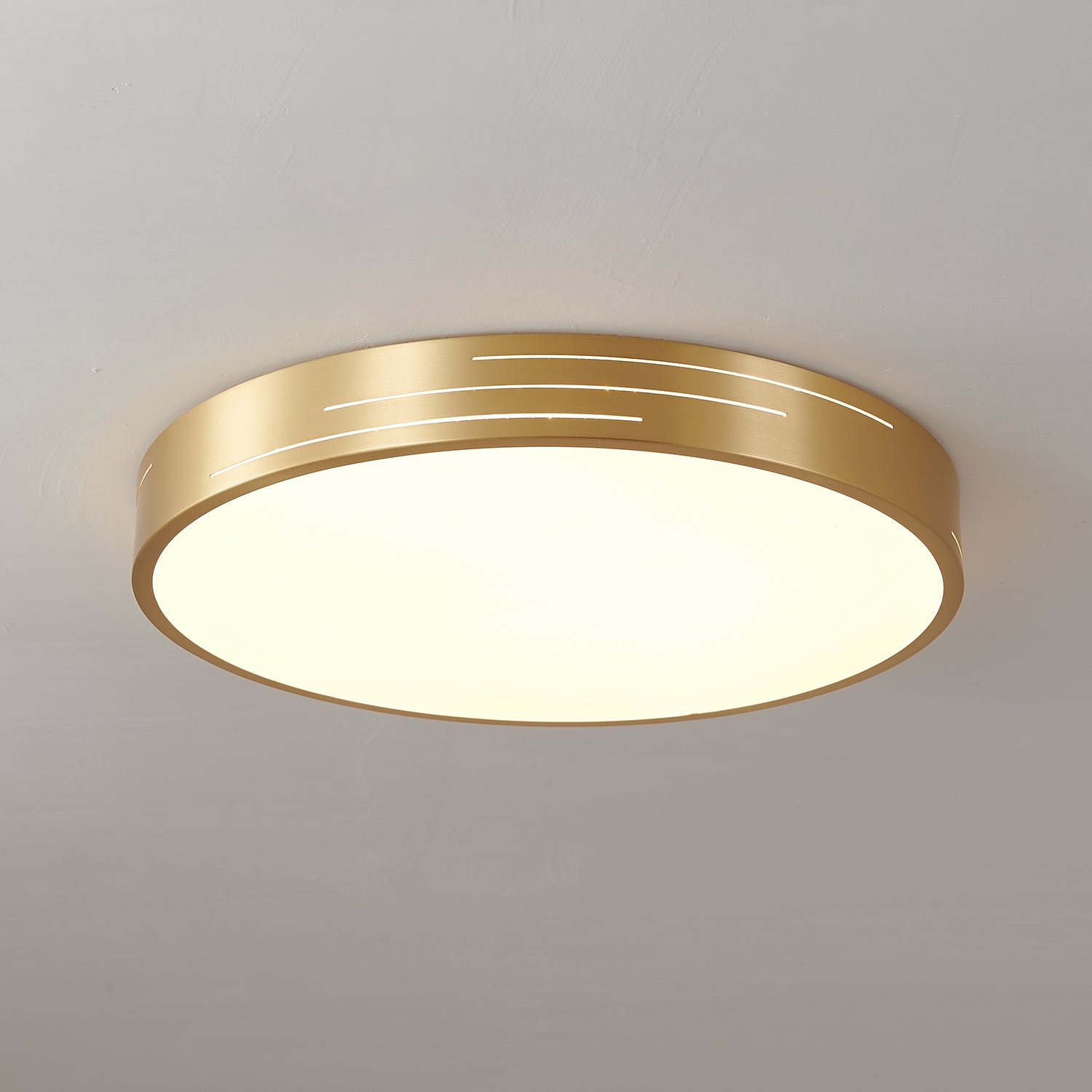 Lustra Plafonnier Laiton Acrylique Moderne