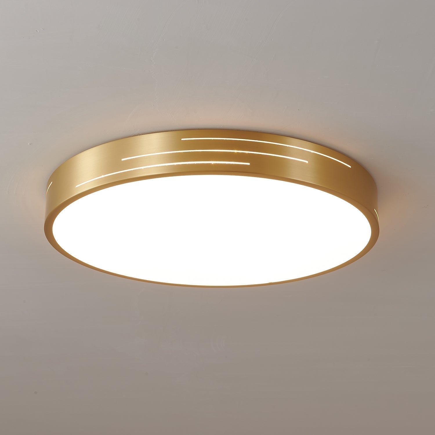 Lustra Plafonnier Laiton Acrylique Moderne