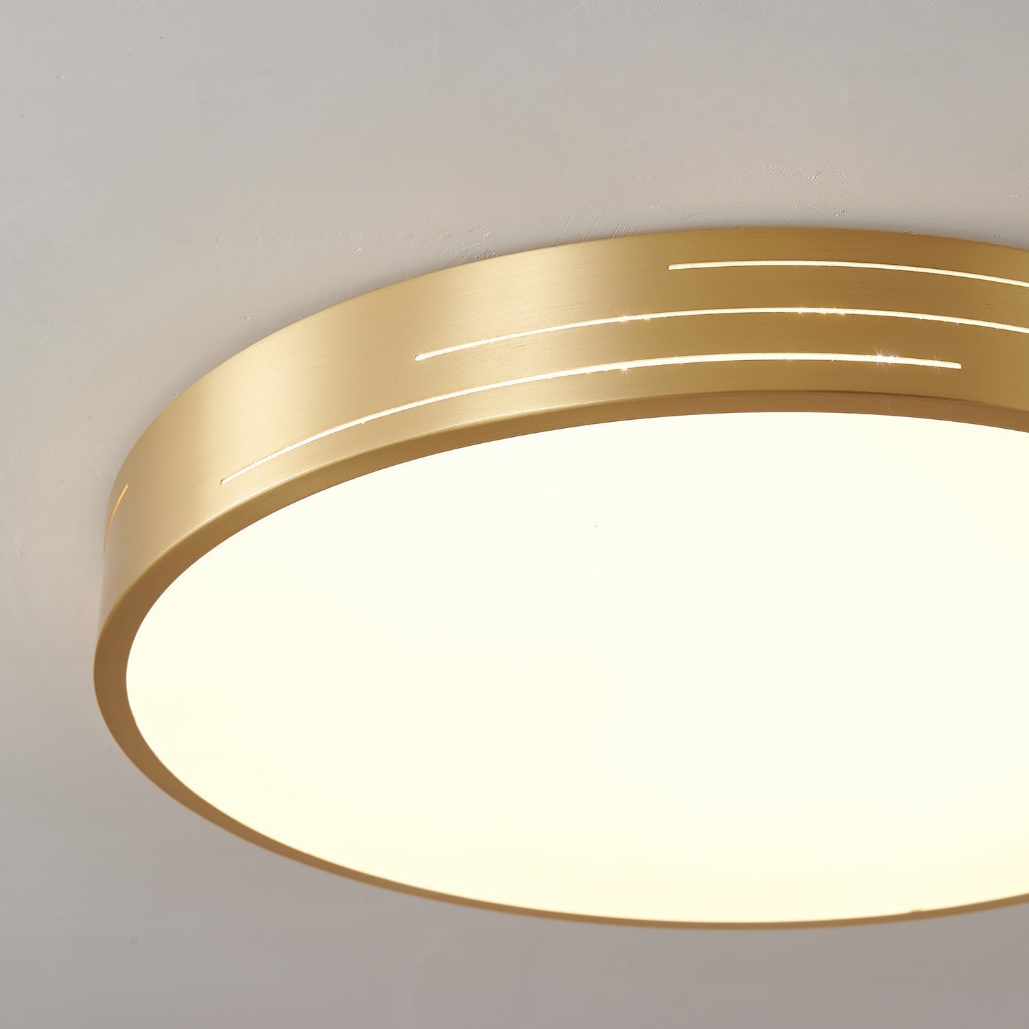 Lustra Plafonnier Laiton Acrylique Moderne