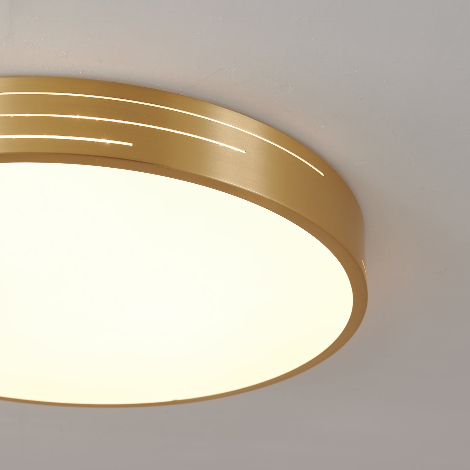 Lustra Plafonnier Laiton Acrylique Moderne