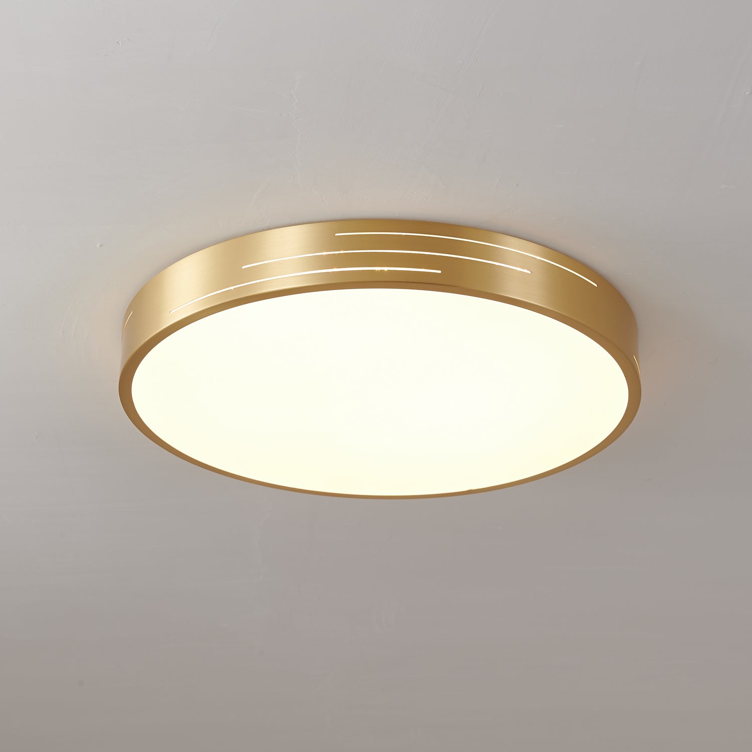 Lustra Plafonnier Laiton Acrylique Moderne