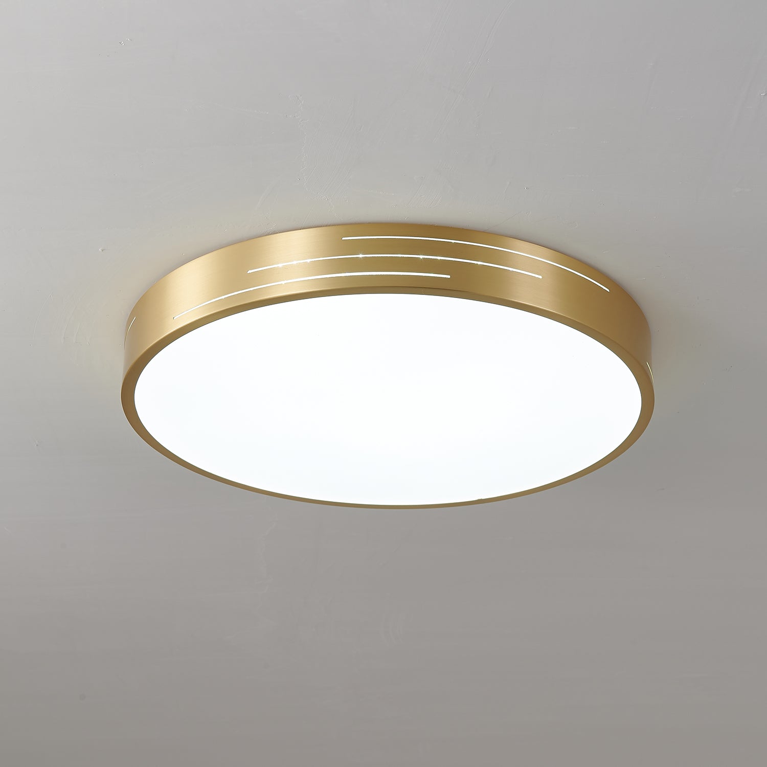 Lustra Plafonnier Laiton Acrylique Moderne