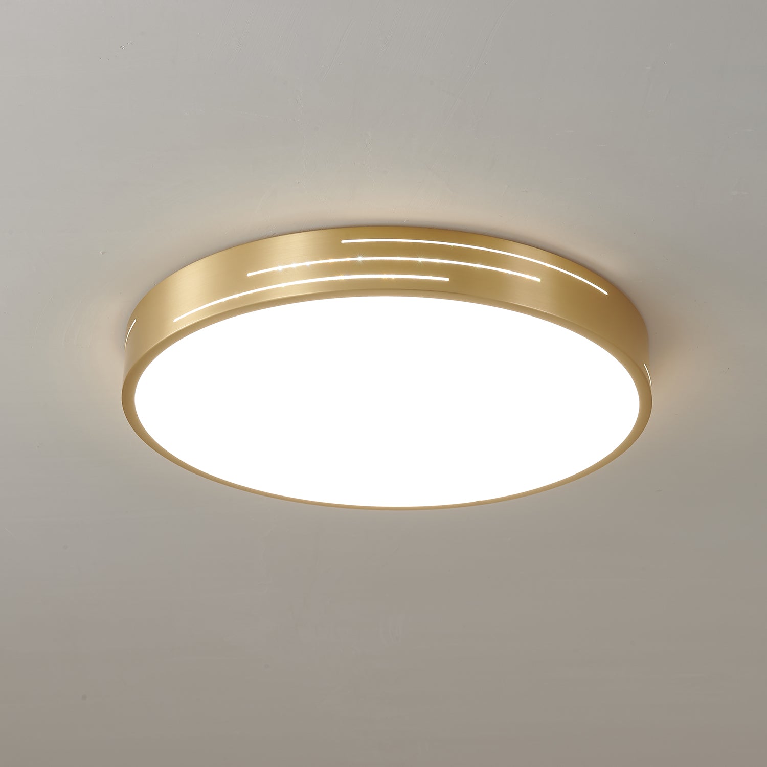 Lustra Plafonnier Laiton Acrylique Moderne