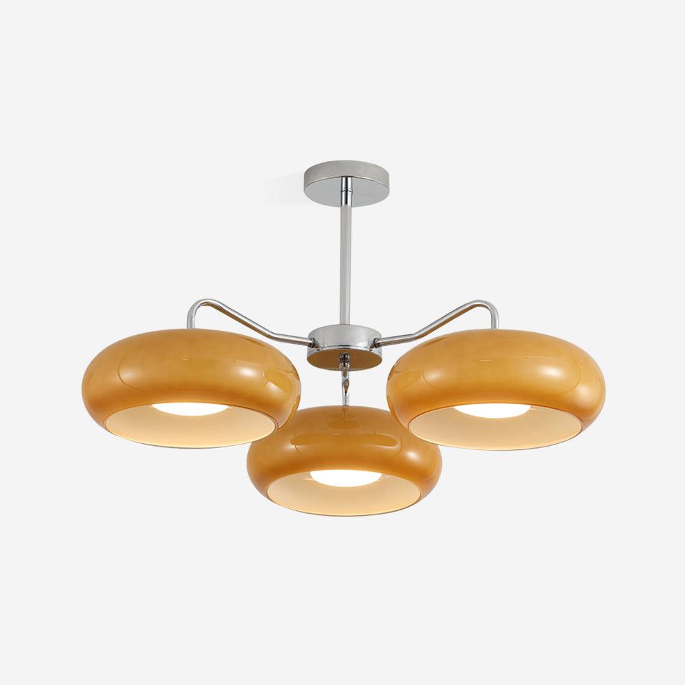 Tetra Lustre Plafonnier Chrome Élégant 3 Ampoules
