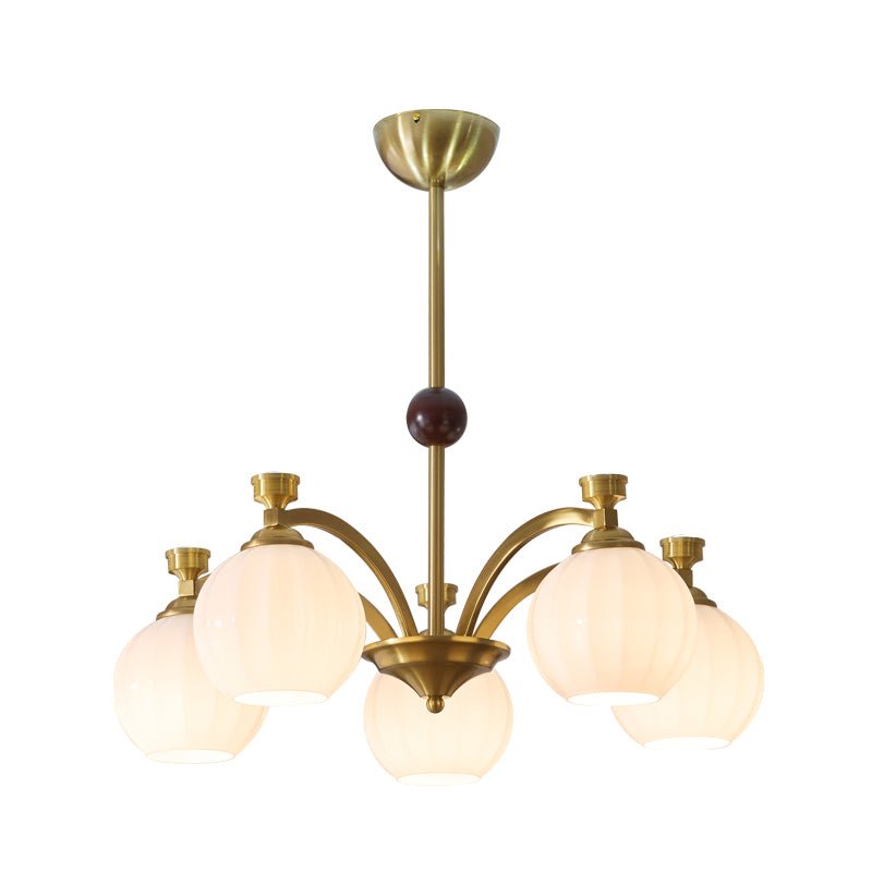 Usilia Lustre Verre Bois Vintage Élégance