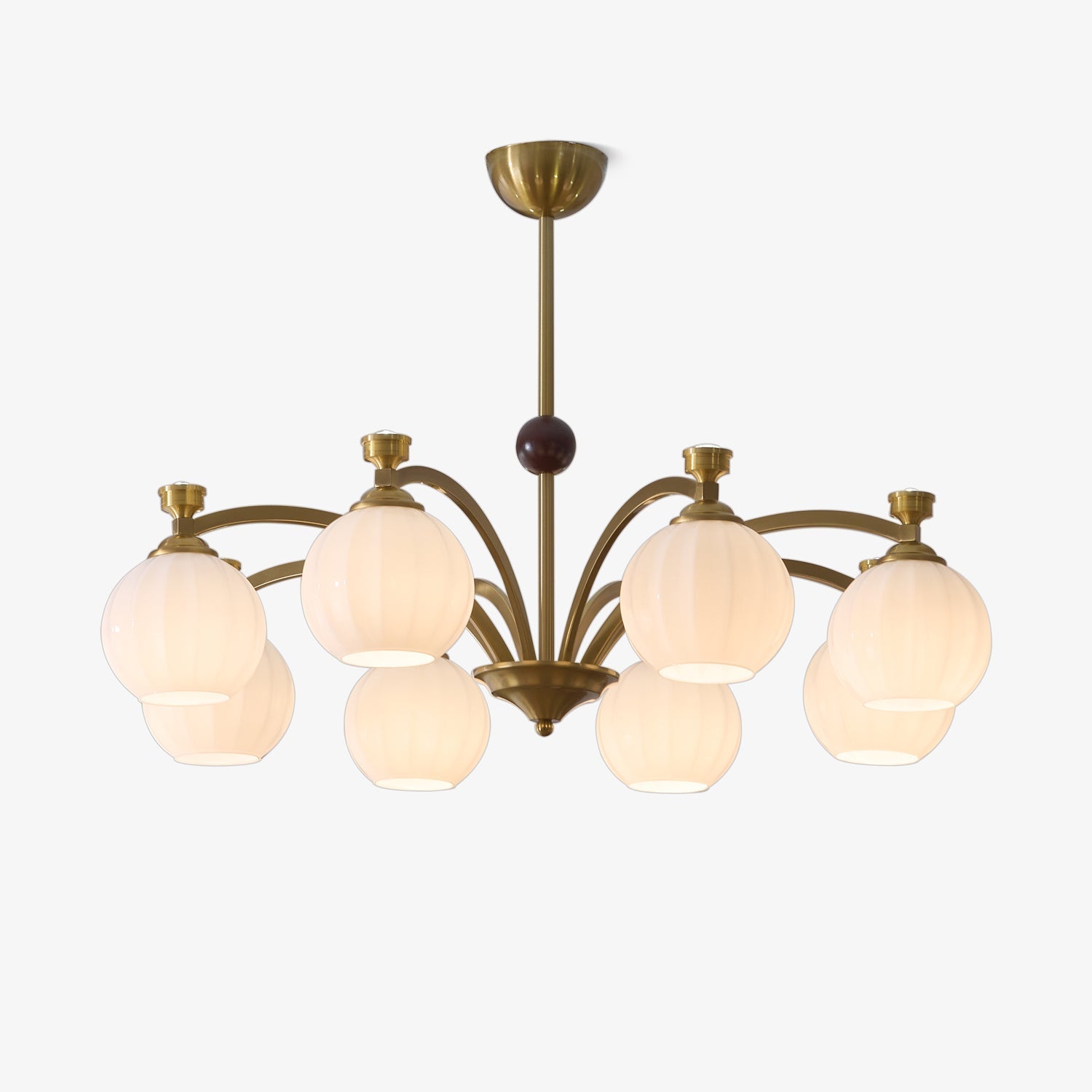 Usilia Lustre Verre Bois Vintage Élégance