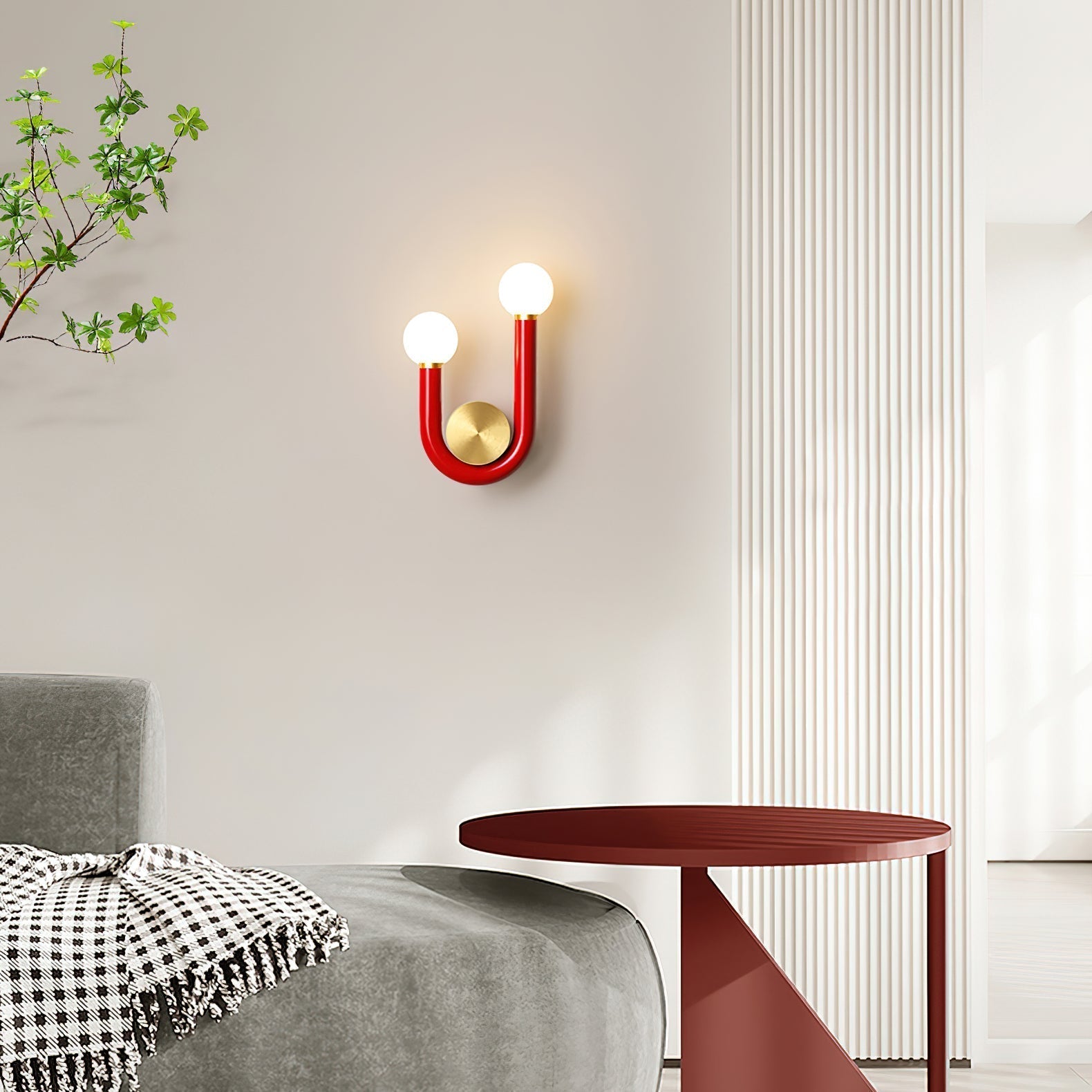 Applique Murale and Aluminium Acrylique Globe Double Tête