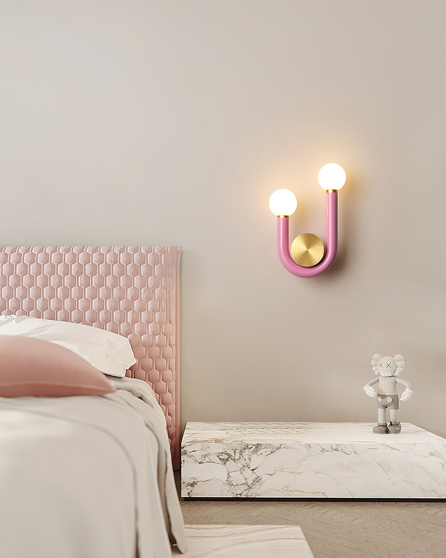 Applique Murale and Aluminium Acrylique Globe Double Tête