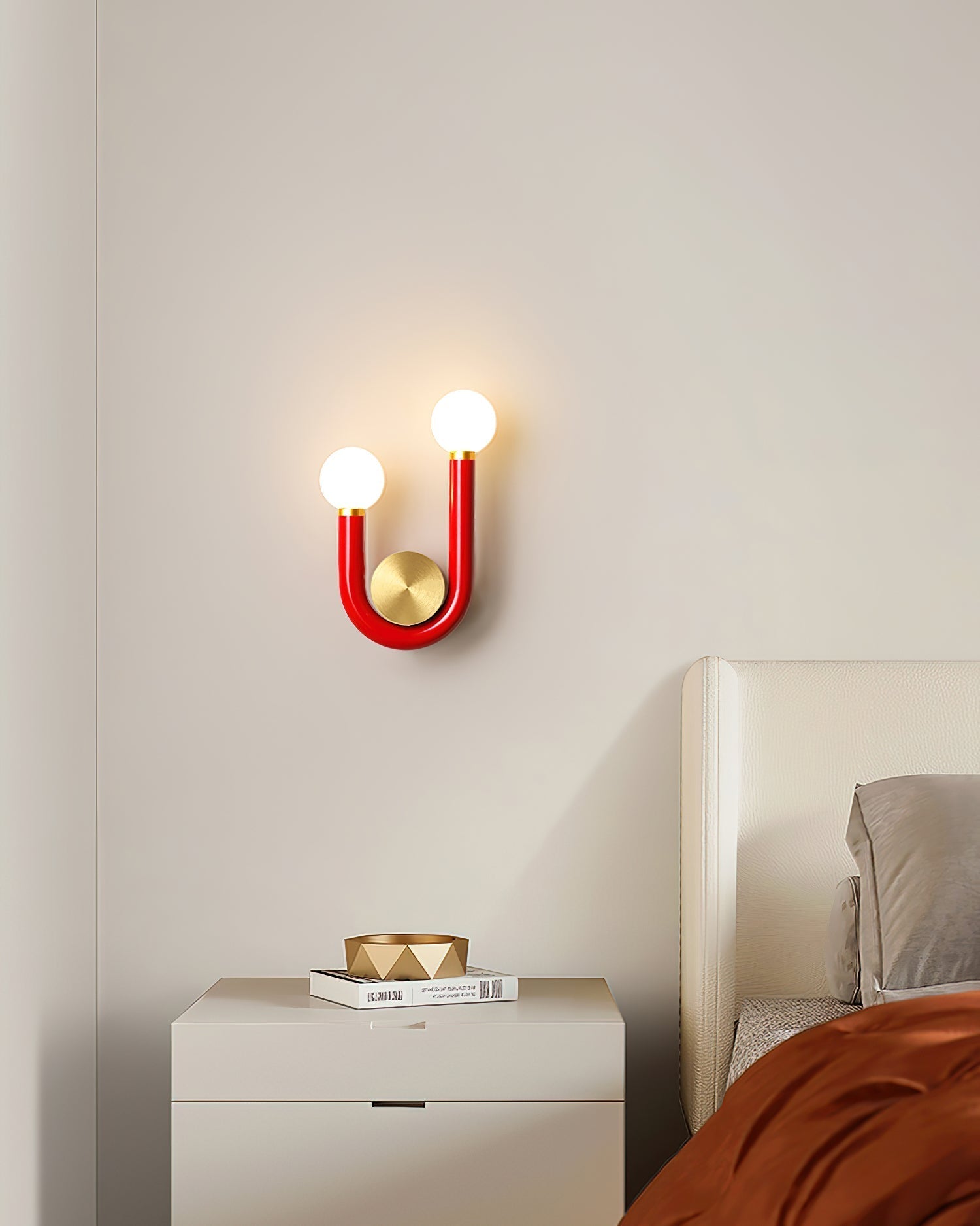 Applique Murale and Aluminium Acrylique Globe Double Tête